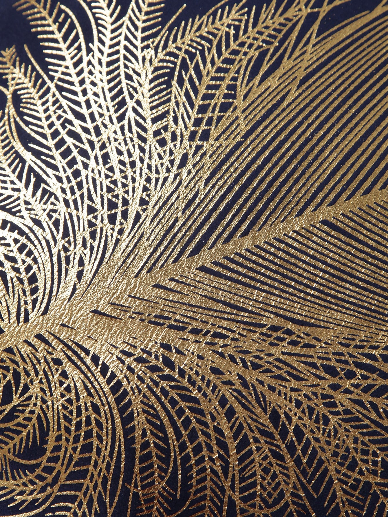 Metallic Gold Feather Cushion Cover Without Filler