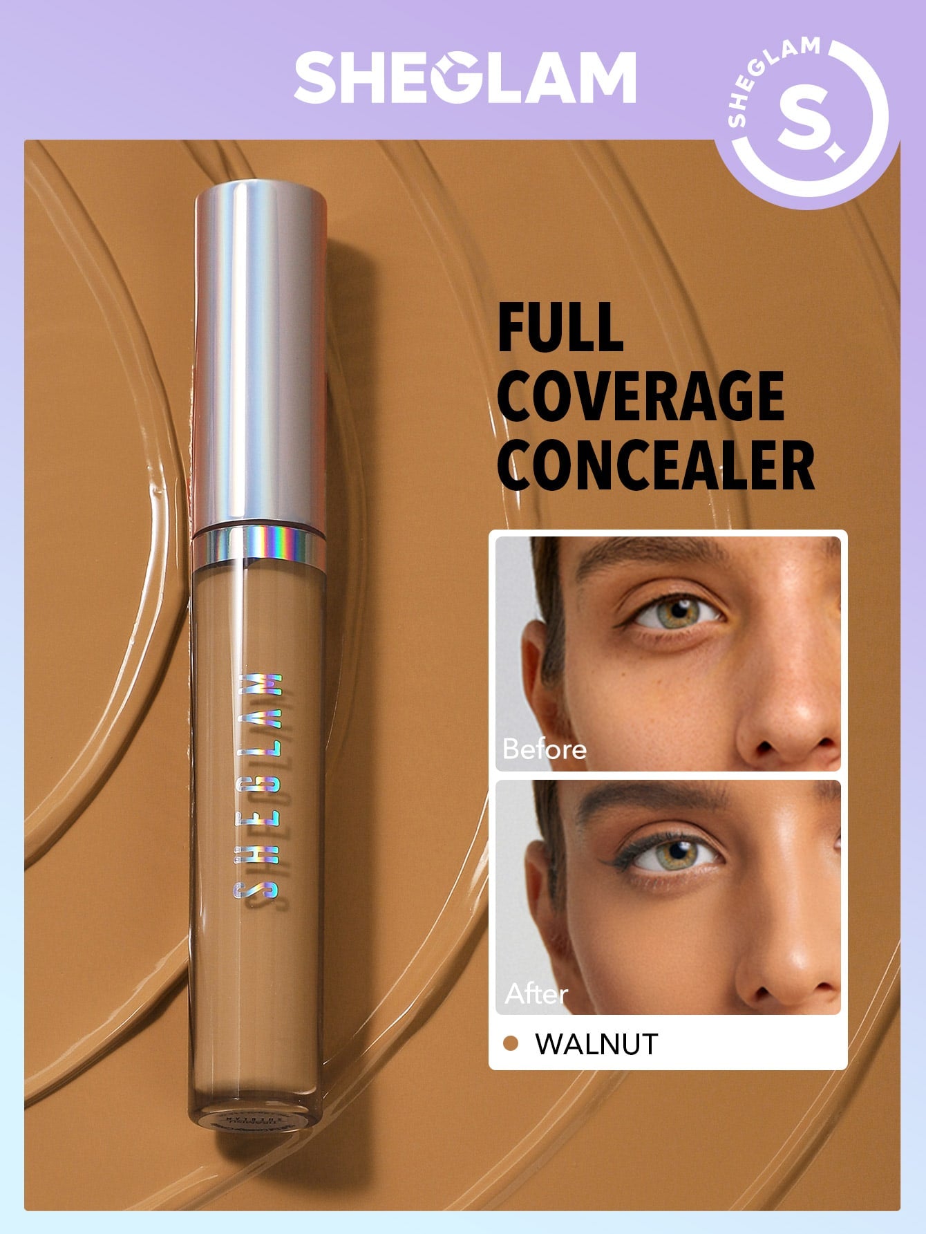 SHEGLAM 12 Hr Full Coverage Concealer Whipped Cream