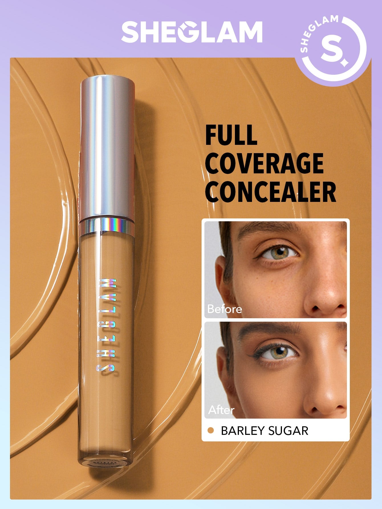 SHEGLAM 12 Hr Full Coverage Concealer Whipped Cream