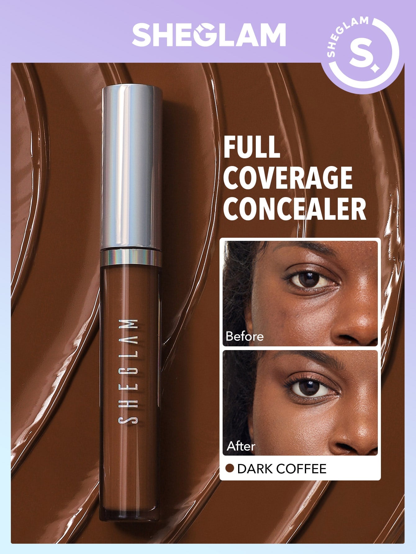 SHEGLAM 12 Hr Full Coverage Concealer Whipped Cream