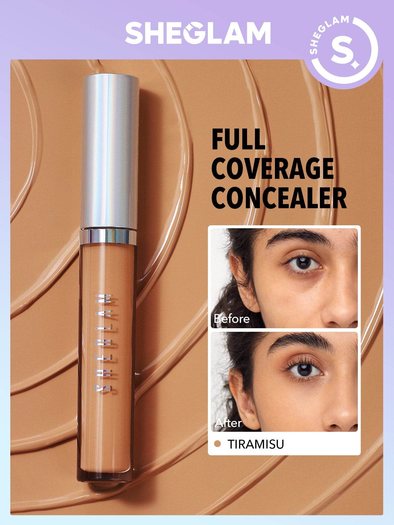 SHEGLAM 12 Hr Full Coverage Concealer Whipped Cream