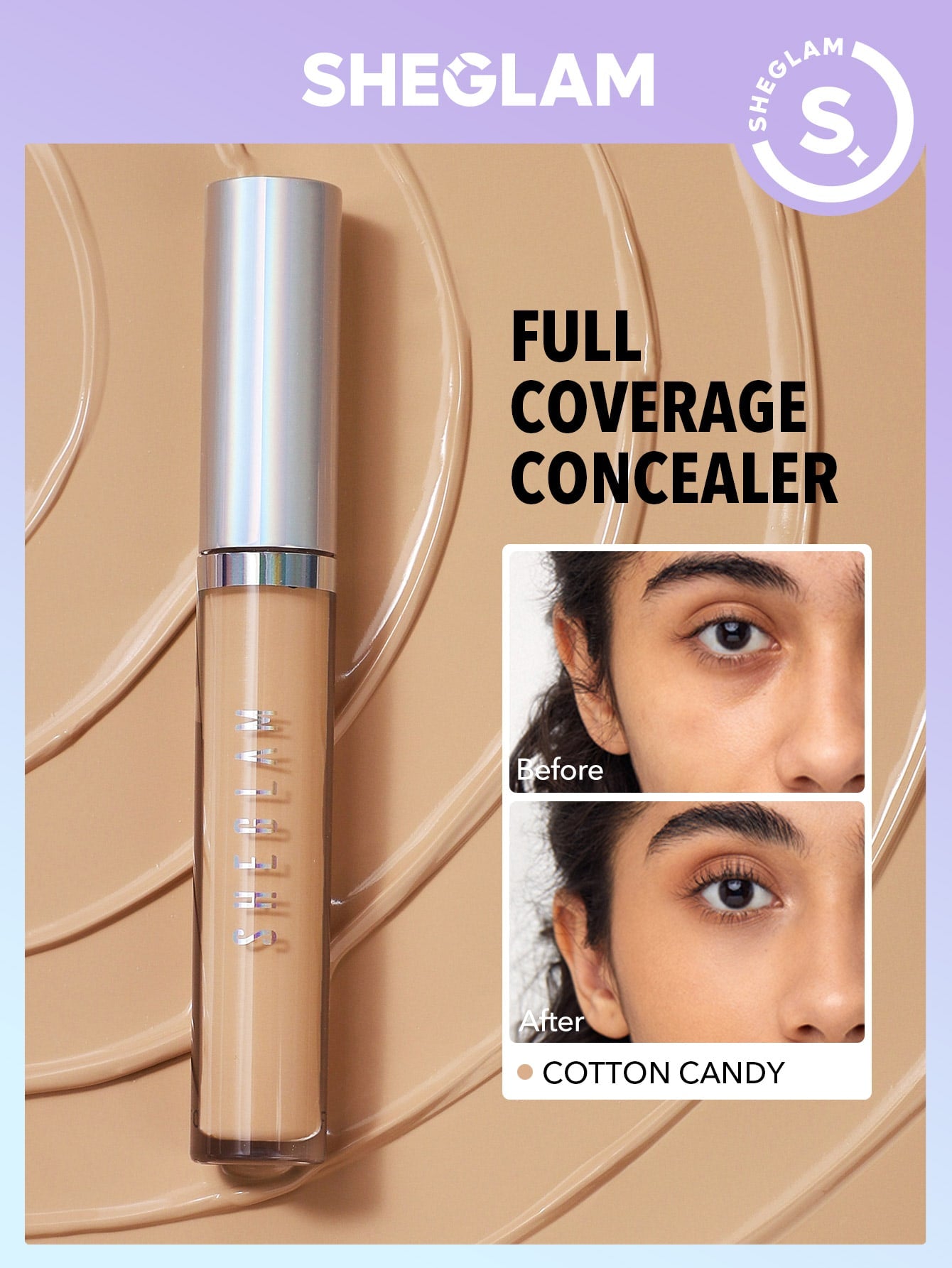 SHEGLAM 12 Hr Full Coverage Concealer Whipped Cream