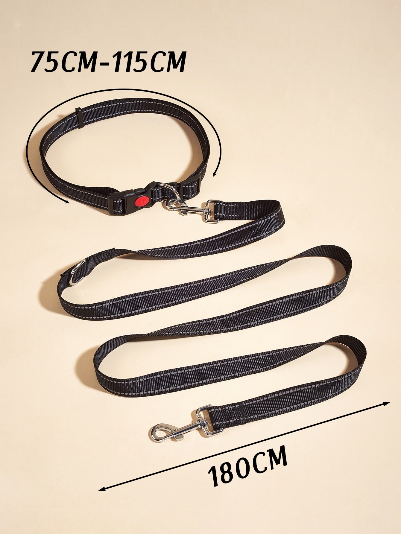 1pc Plain Pet Leash 1pc Belt