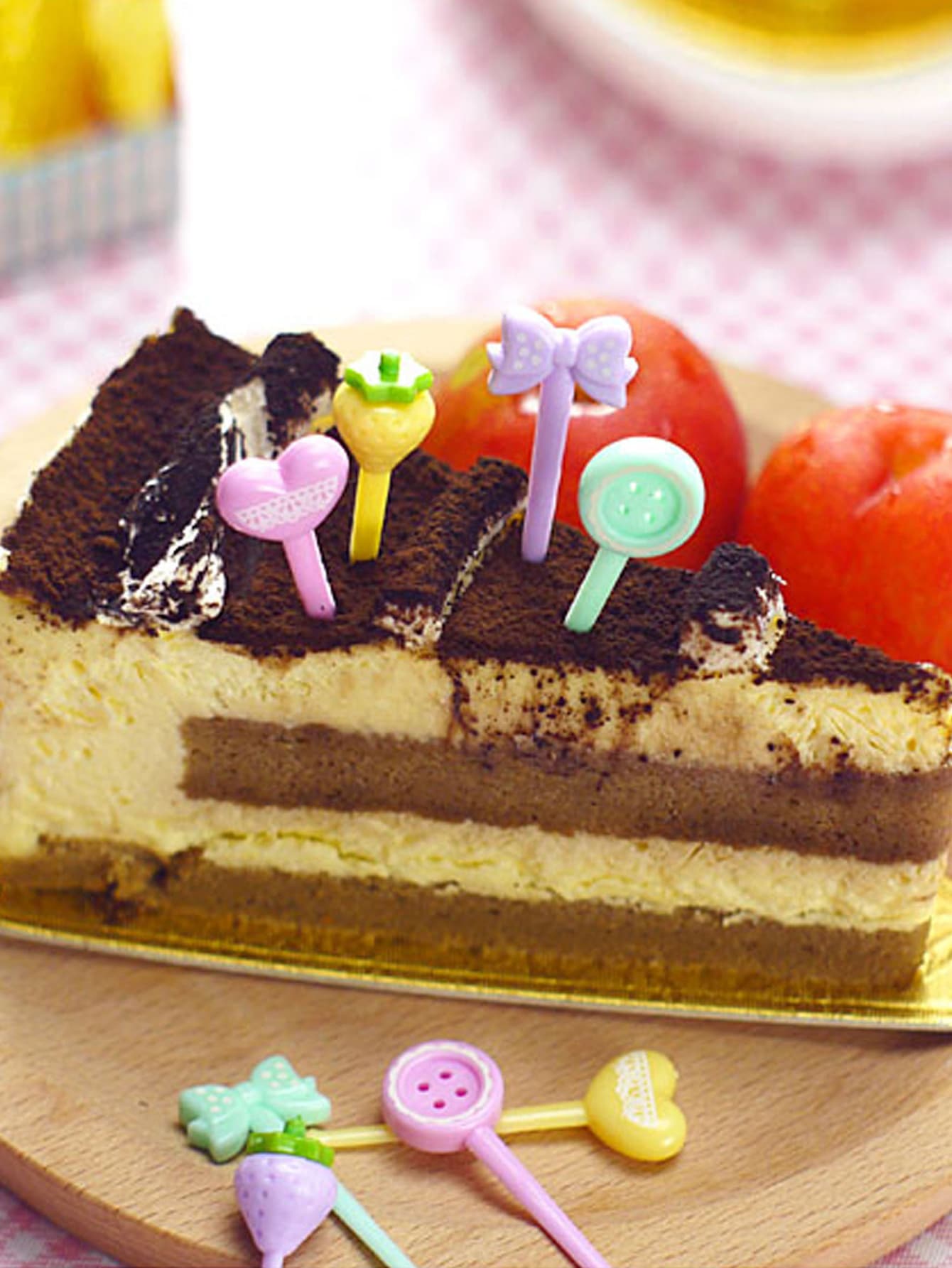 8pcs Cartoon Plastic Fruit Fork