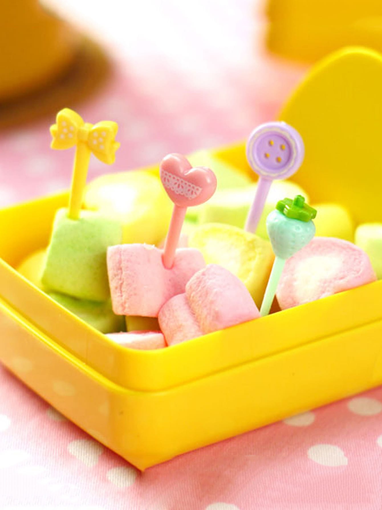 8pcs Cartoon Plastic Fruit Fork