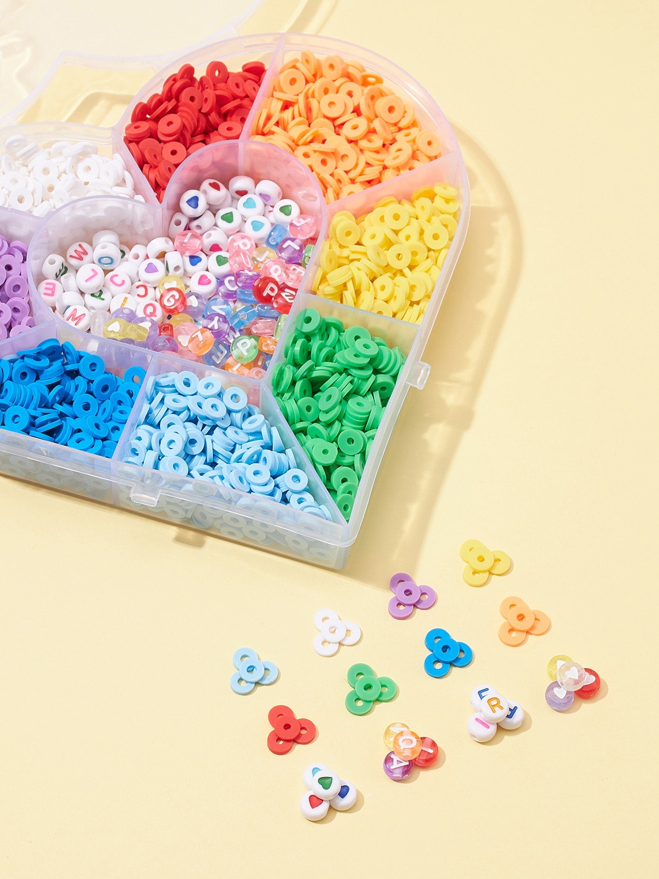 1box Heart Letter Detail DIY Bead