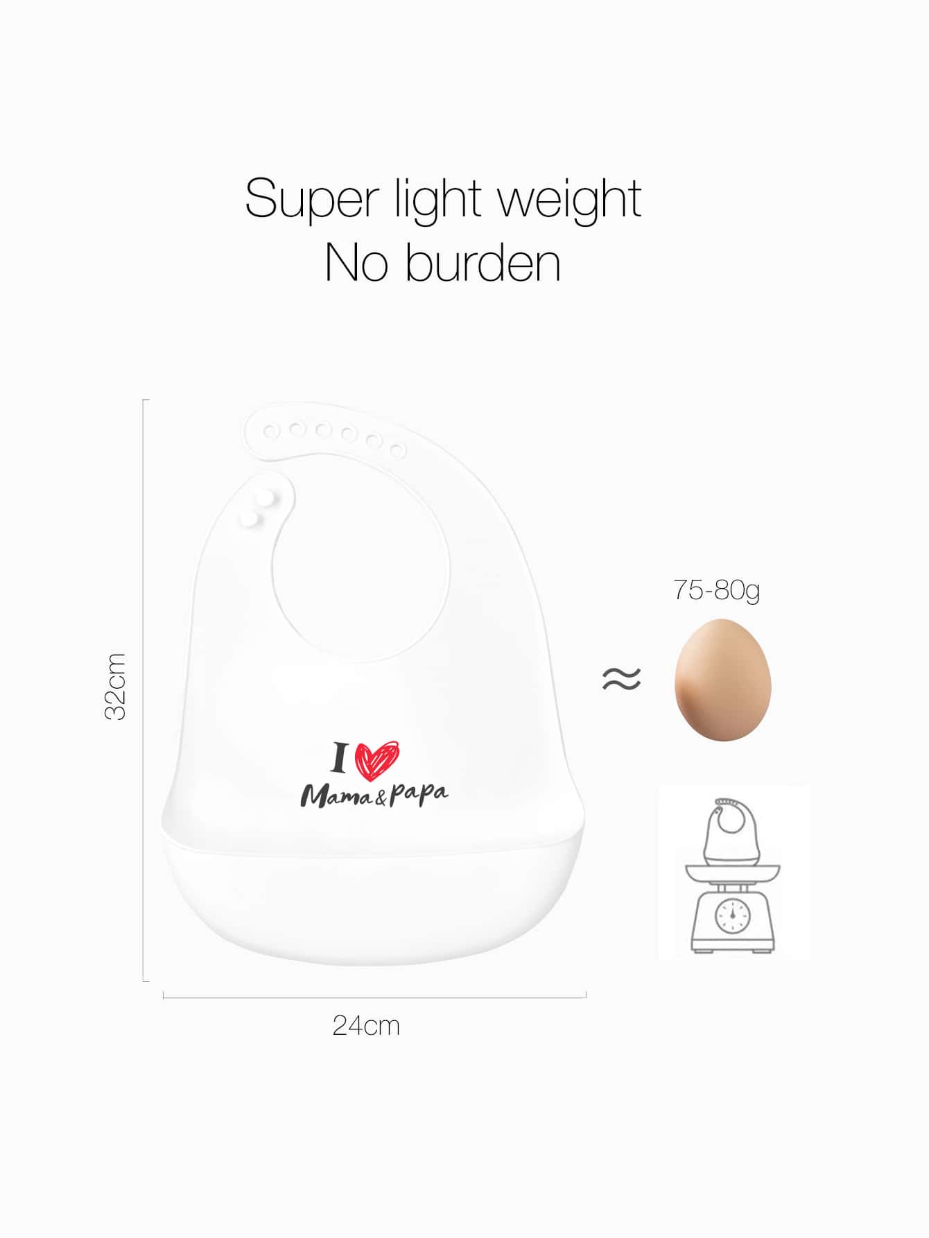 Baby Letter Graphic Bib