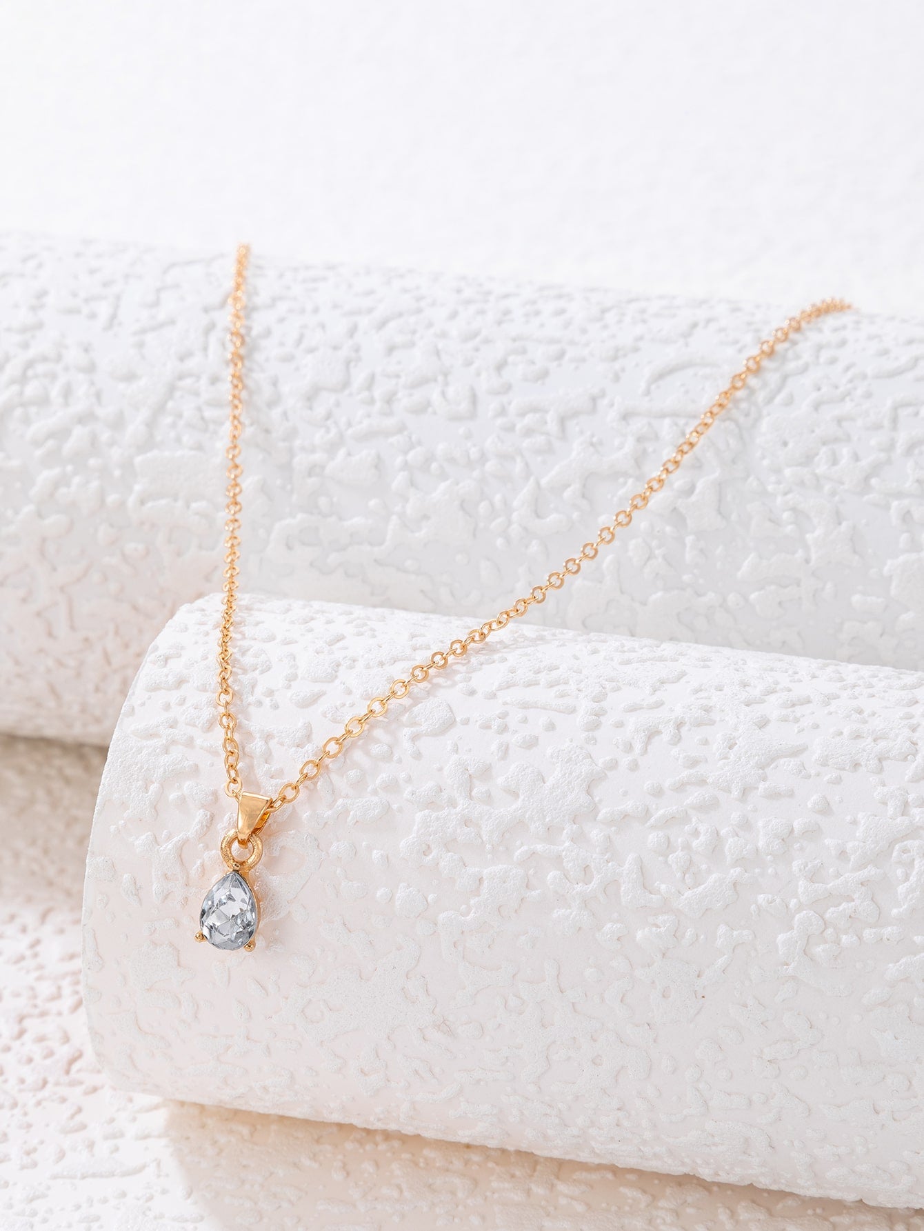 Cubic Zirconia Round Charm Necklace