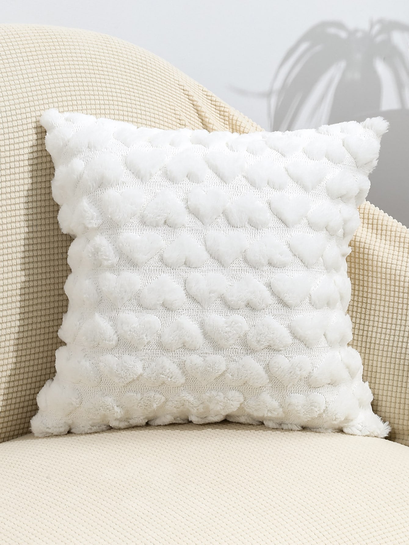 Heart Pattern Cushion Cover Without Filler