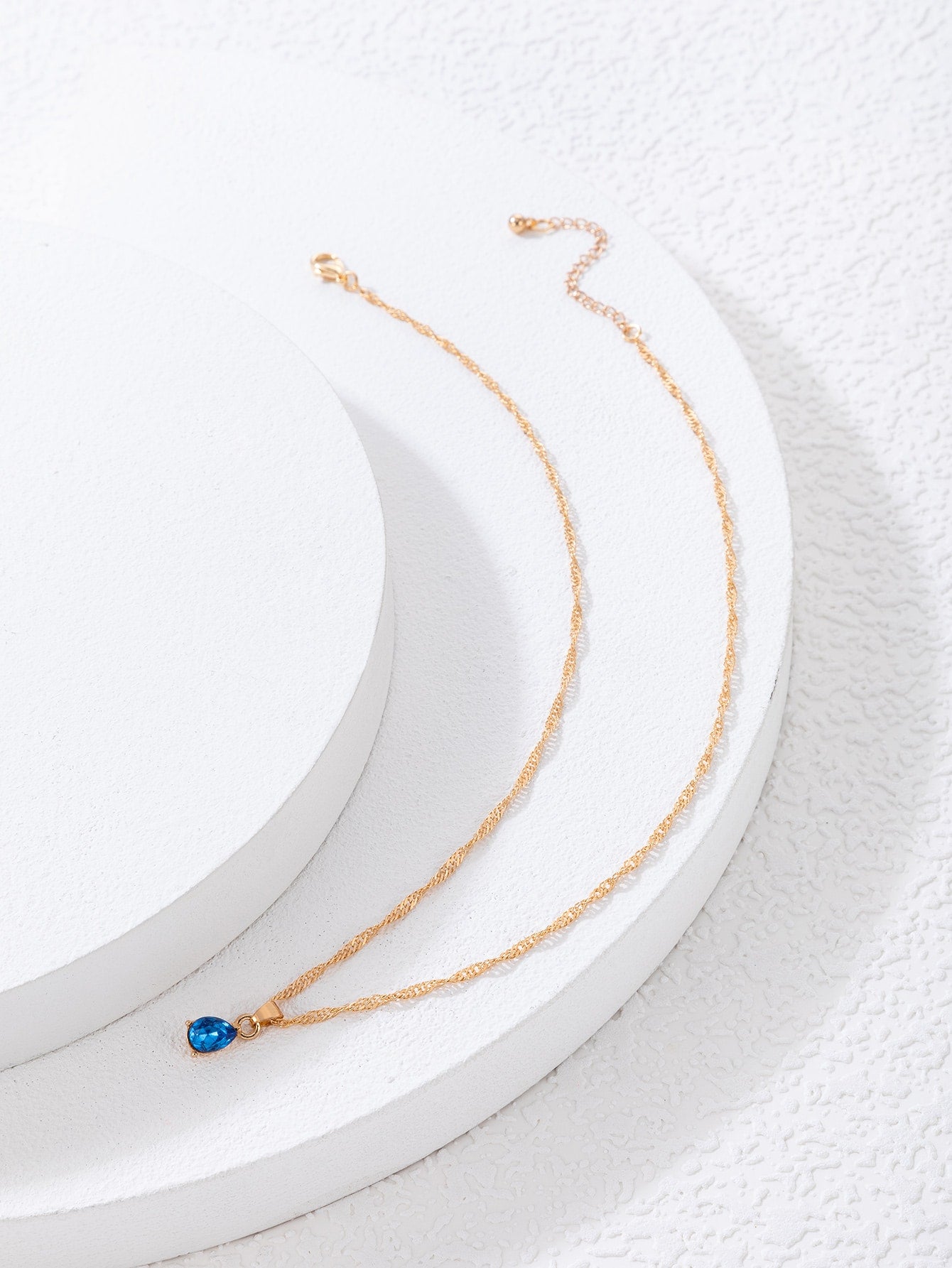 Cubic Zirconia Round Charm Necklace
