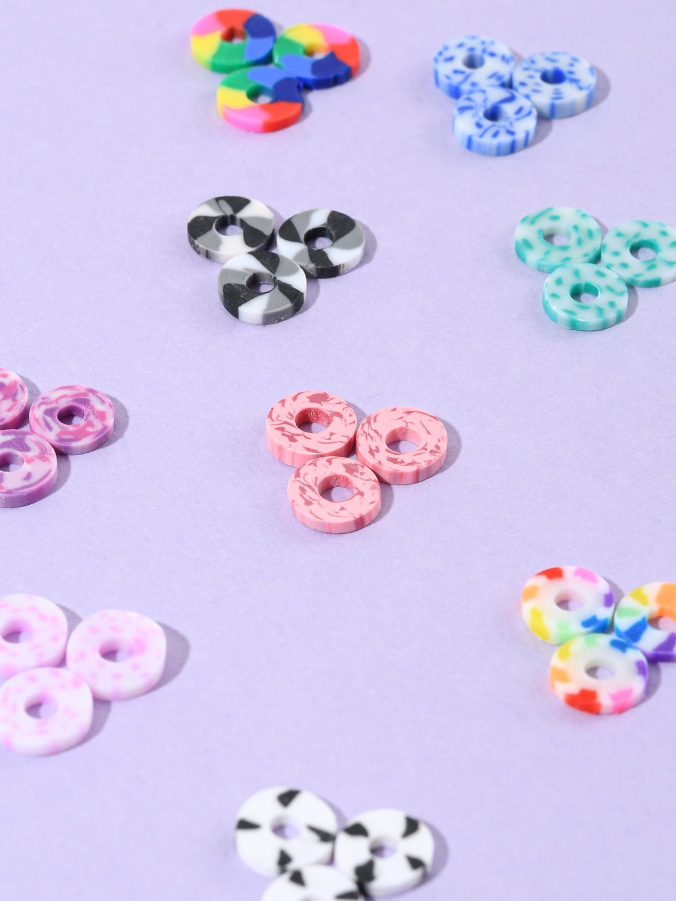 1box Color Block Round DIY Jewelry Accessory