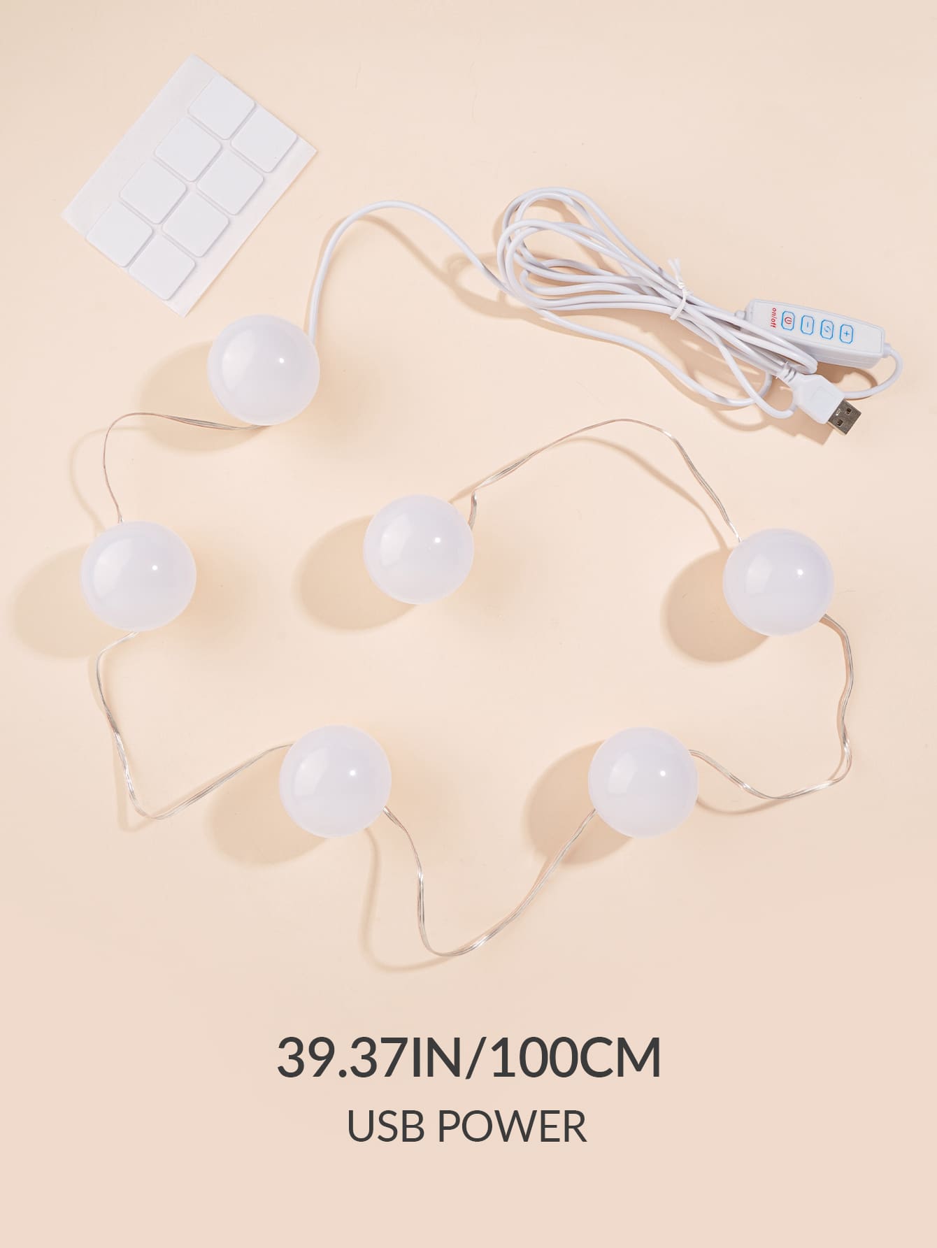 BASIC LIVING 6 LED Light Bulbs Vanity Mirror String Light