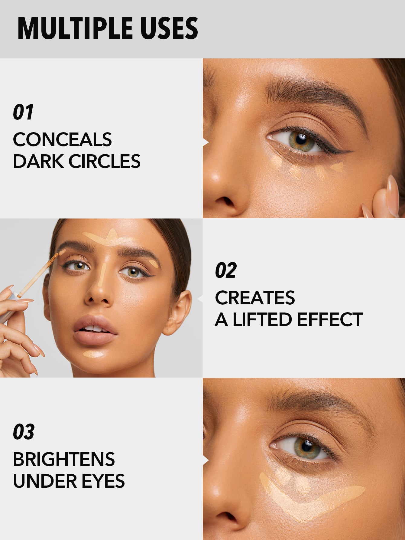 SHEGLAM 12 Hr Full Coverage Concealer Whipped Cream