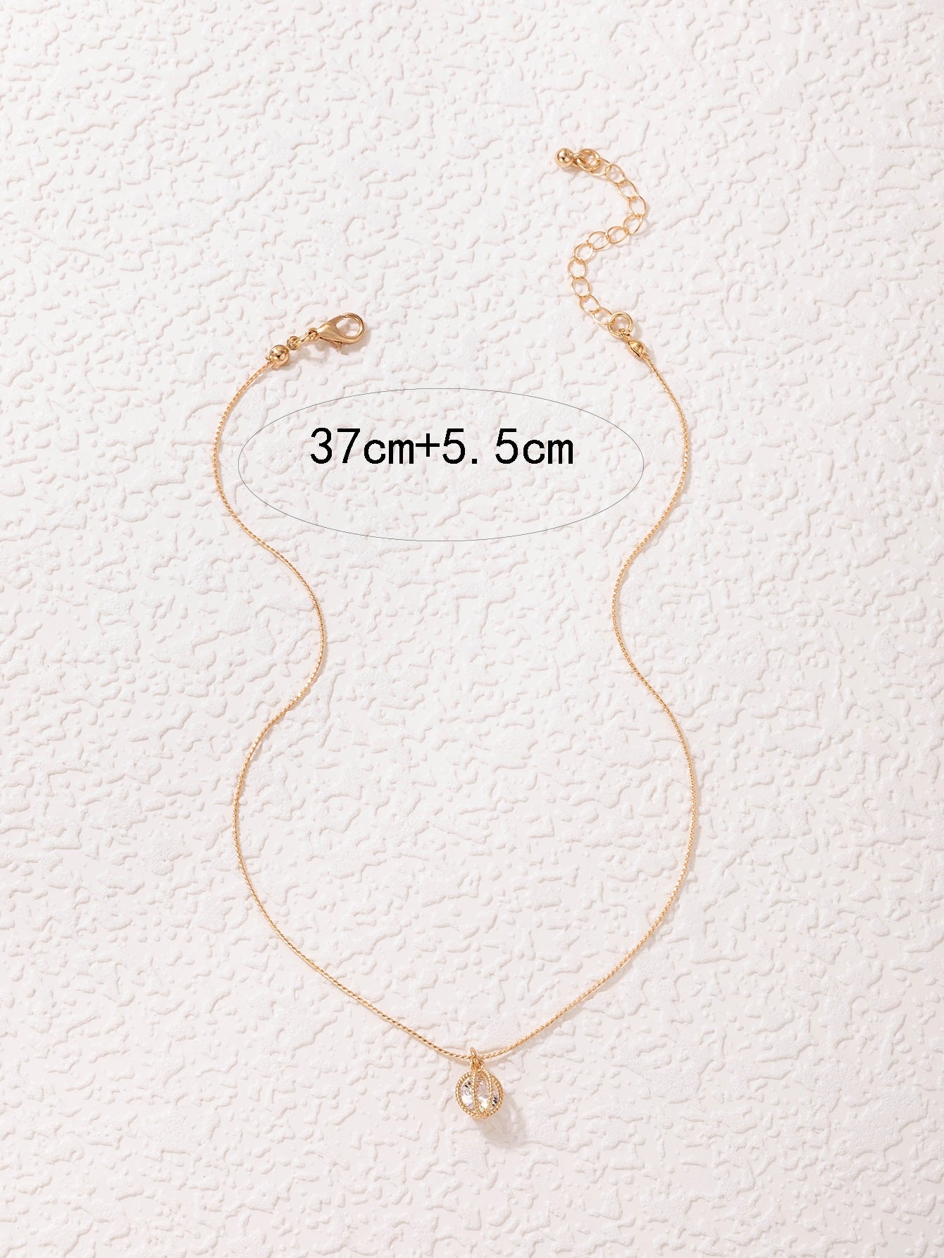 Cubic Zirconia Round Charm Necklace