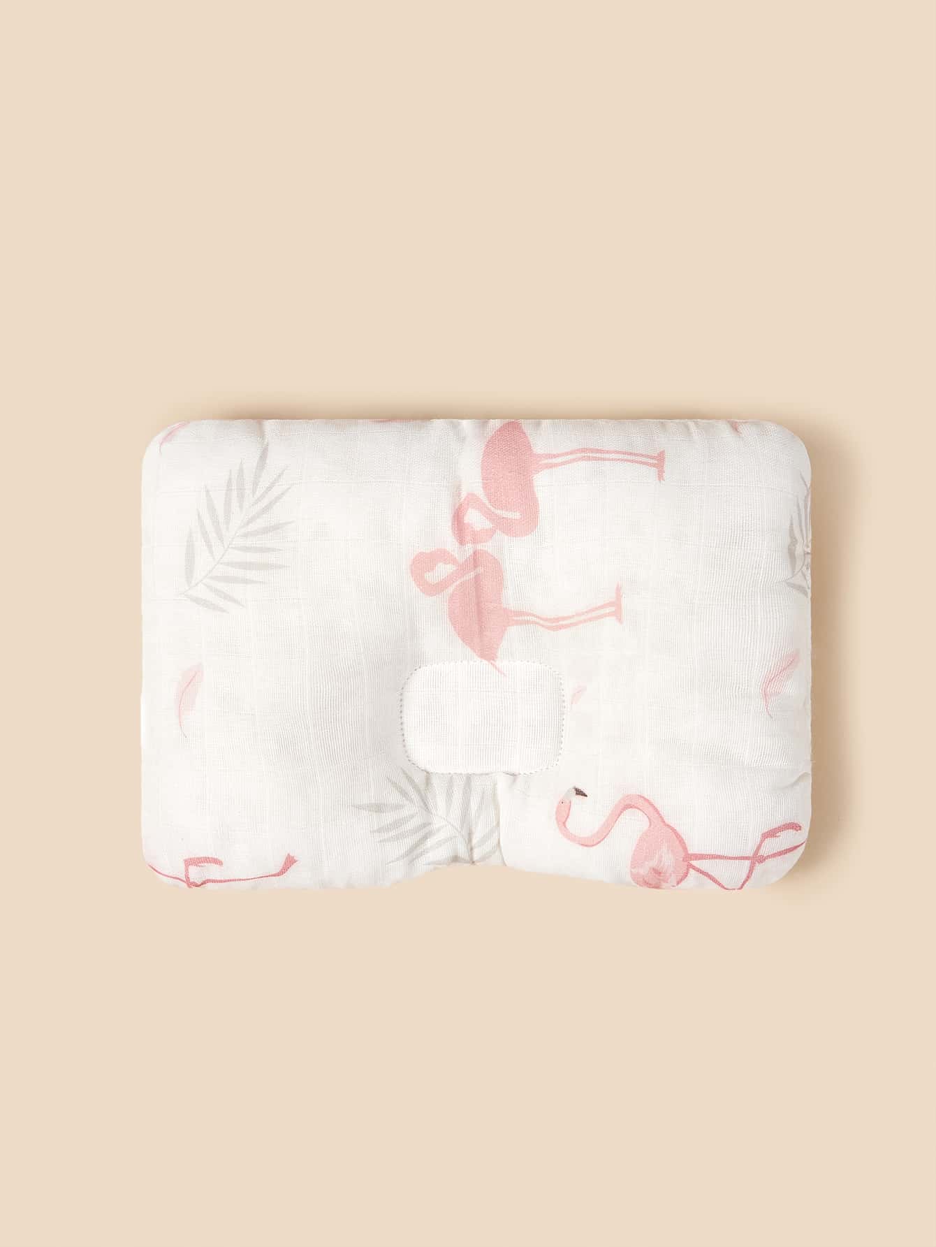 1pc Baby Flamingo Print Pillow