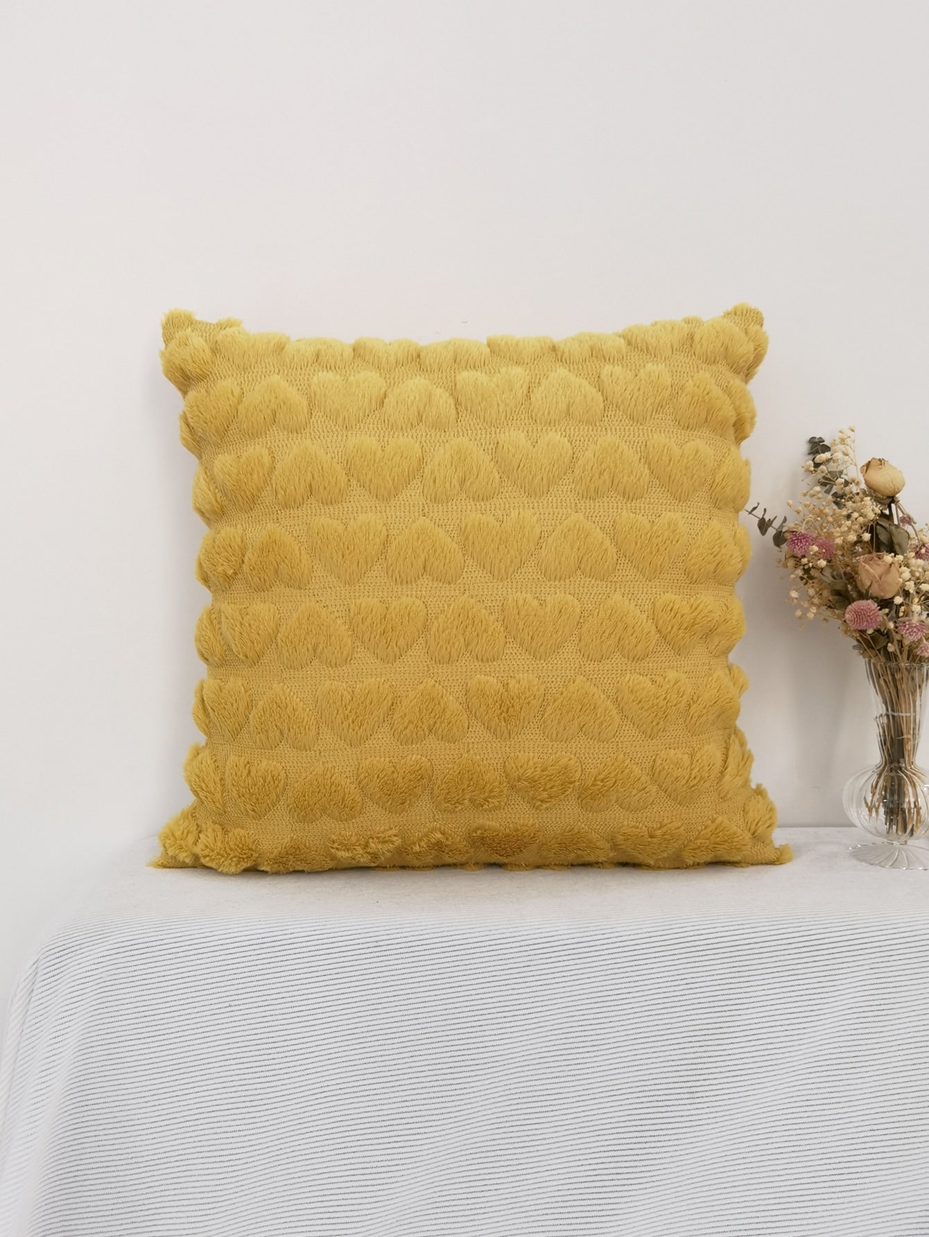 Heart Pattern Cushion Cover Without Filler