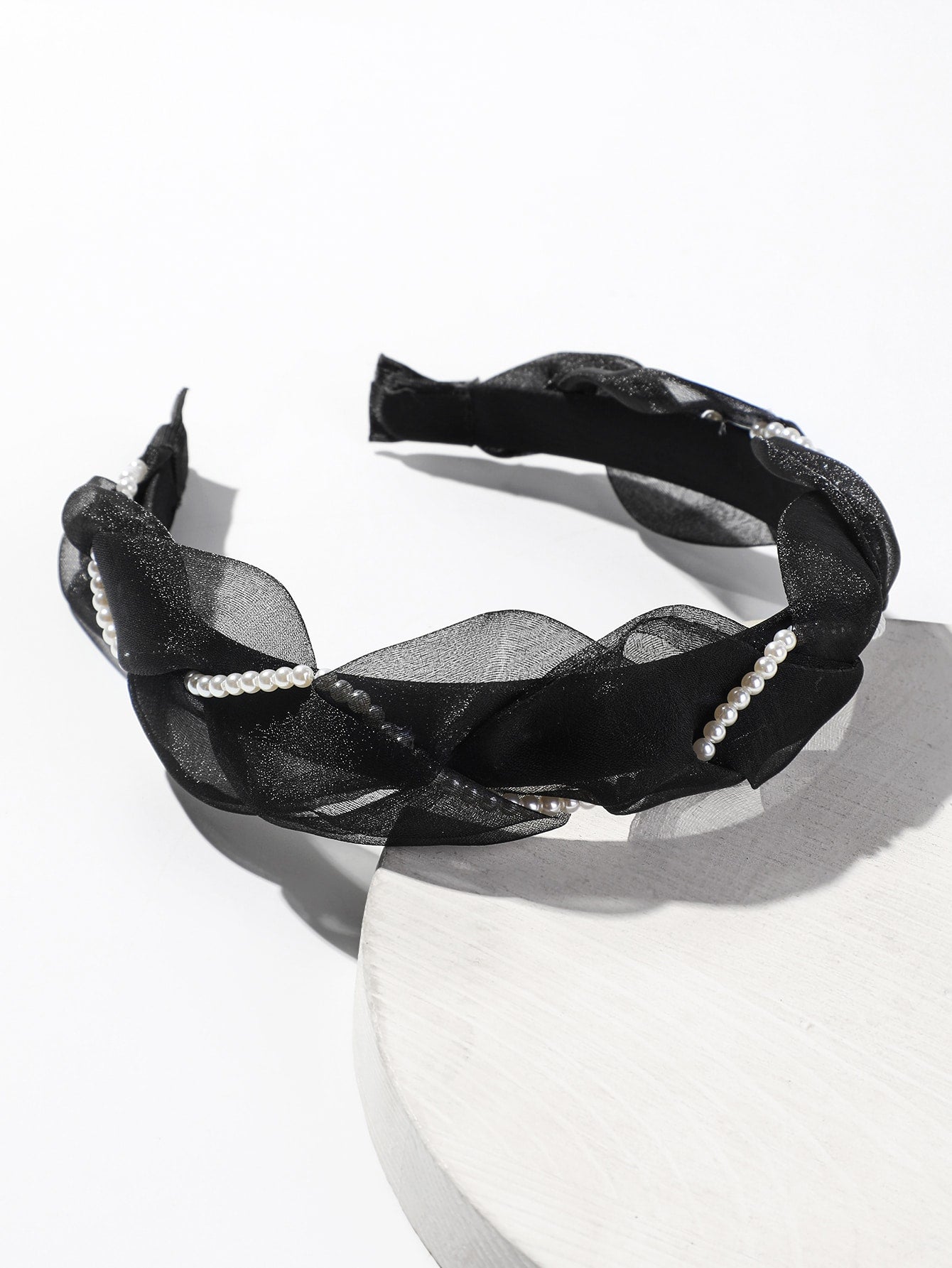 Faux Pearl Decor Headband