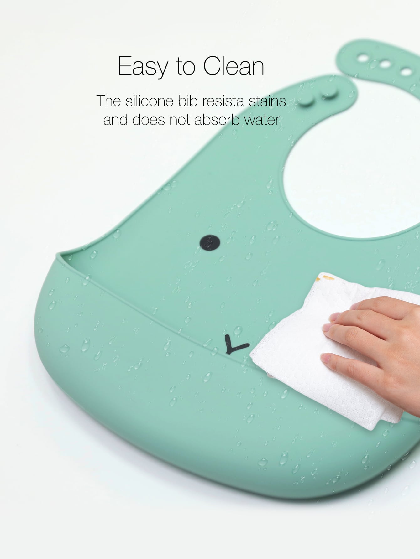 2pcs Baby Cartoon Graphic Silicone Bib