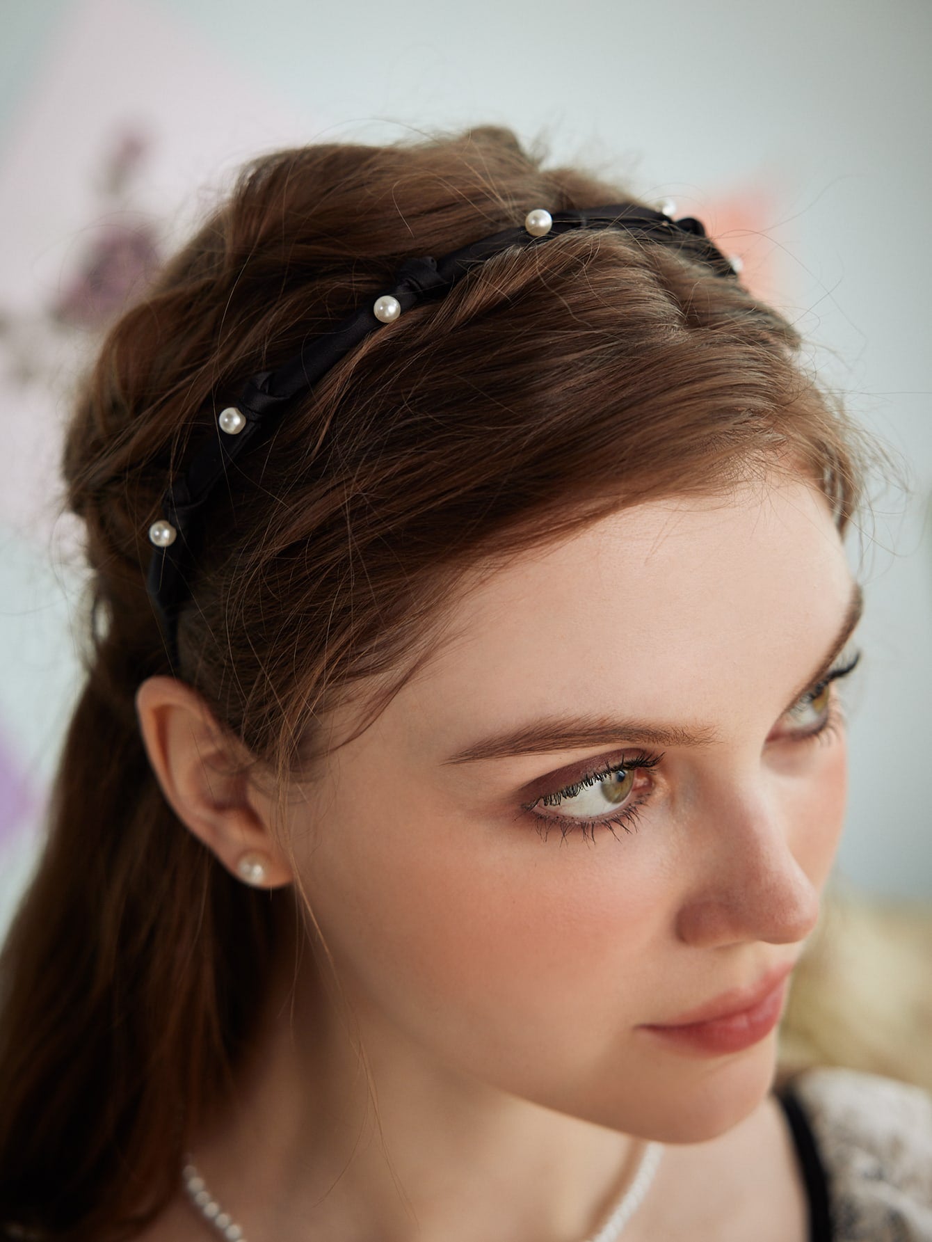 ROMWE Sweetness Retro Faux Pearl Decor Headband