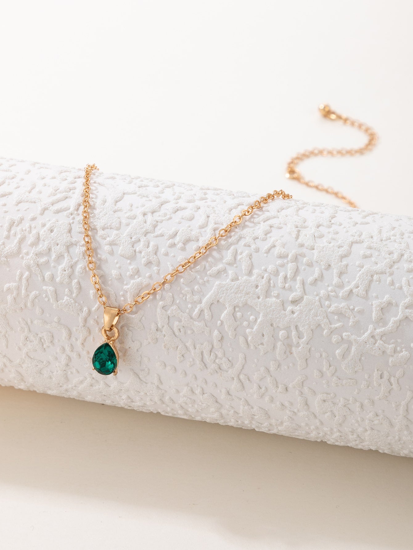 Cubic Zirconia Round Charm Necklace