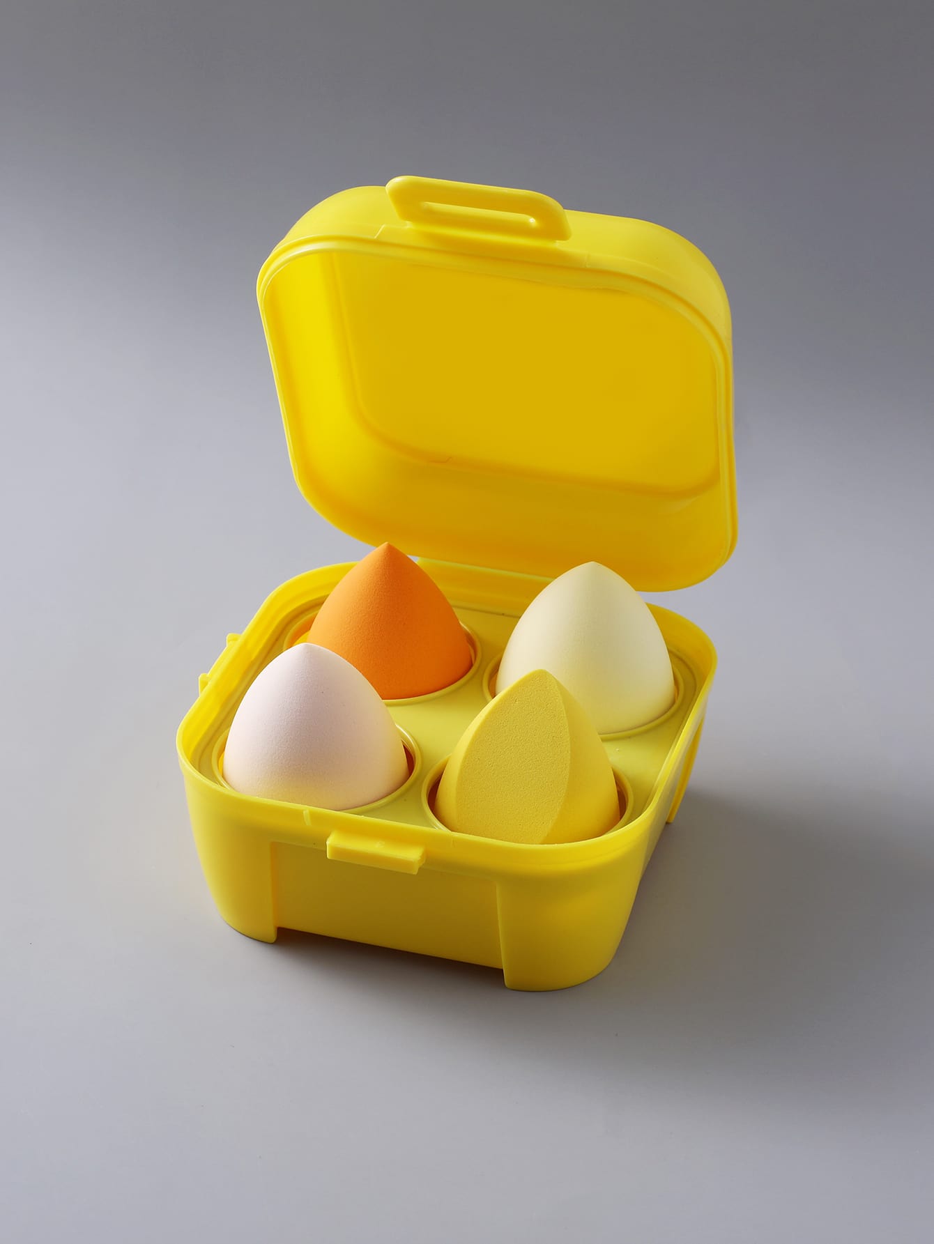 4pcs Makeup Sponge 1pc Storage Box