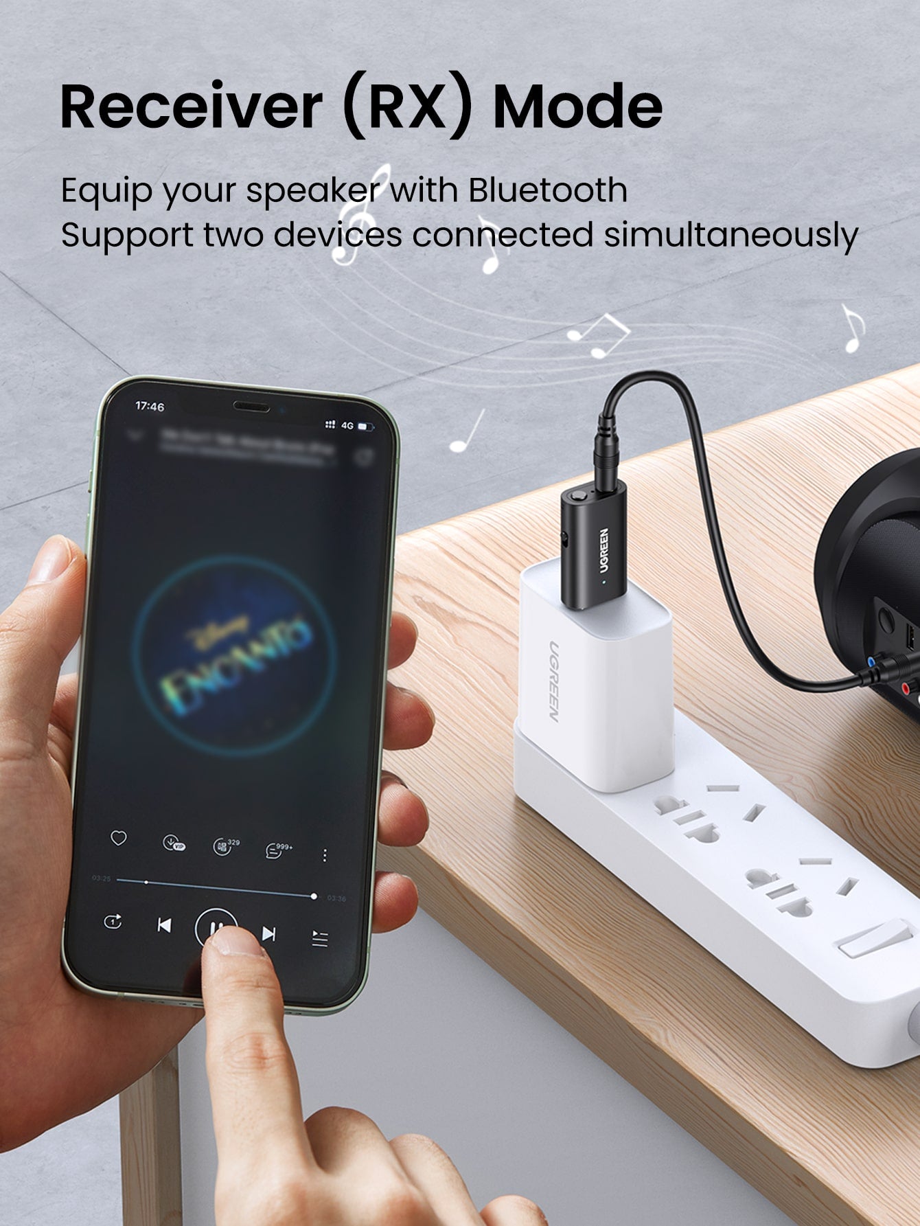 UGREEN 2 In 1 Receiver Transmitter Compatible With Bluetooth