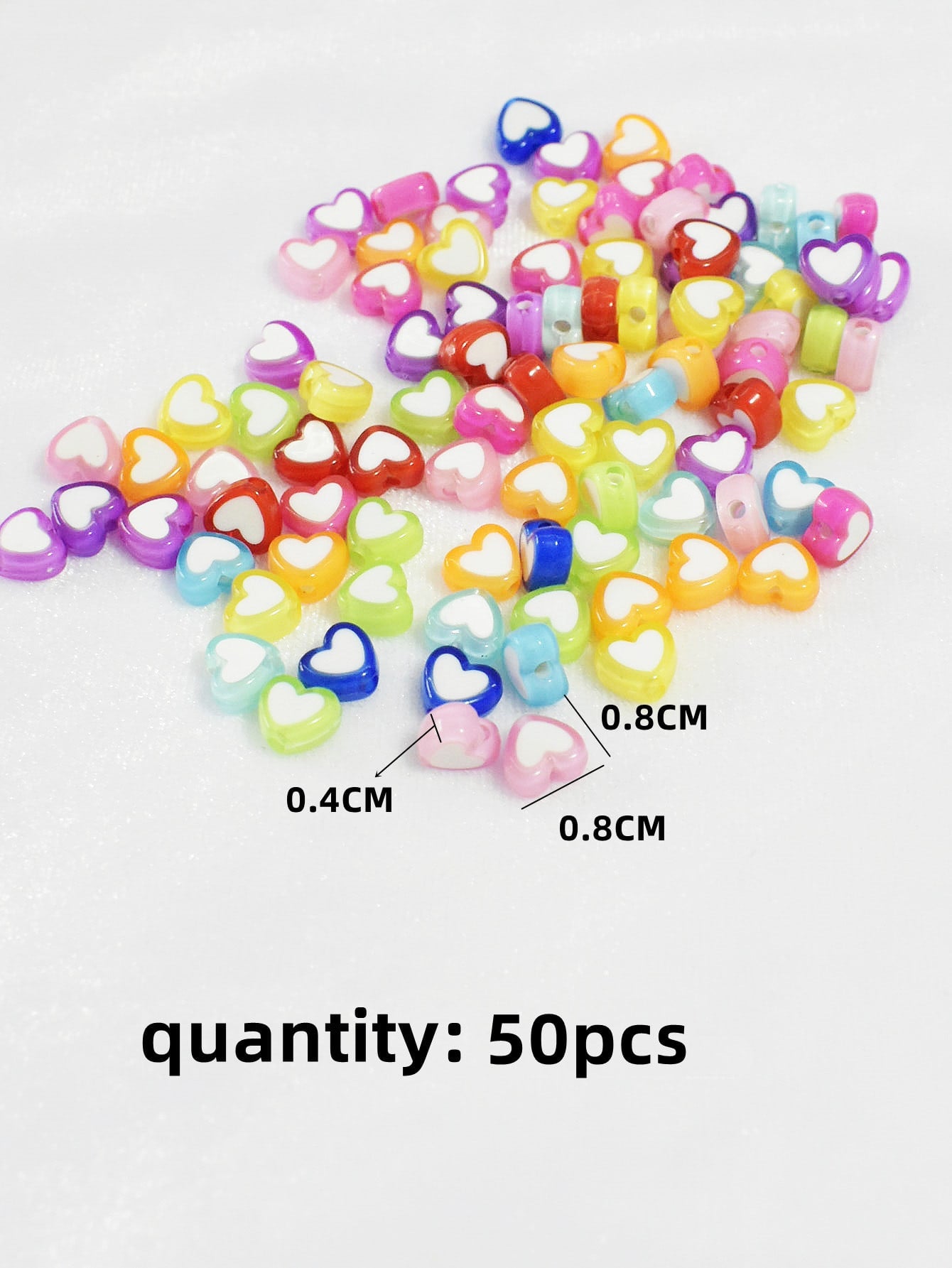 1box Heart Shaped DIY Bead 1box Elastic String