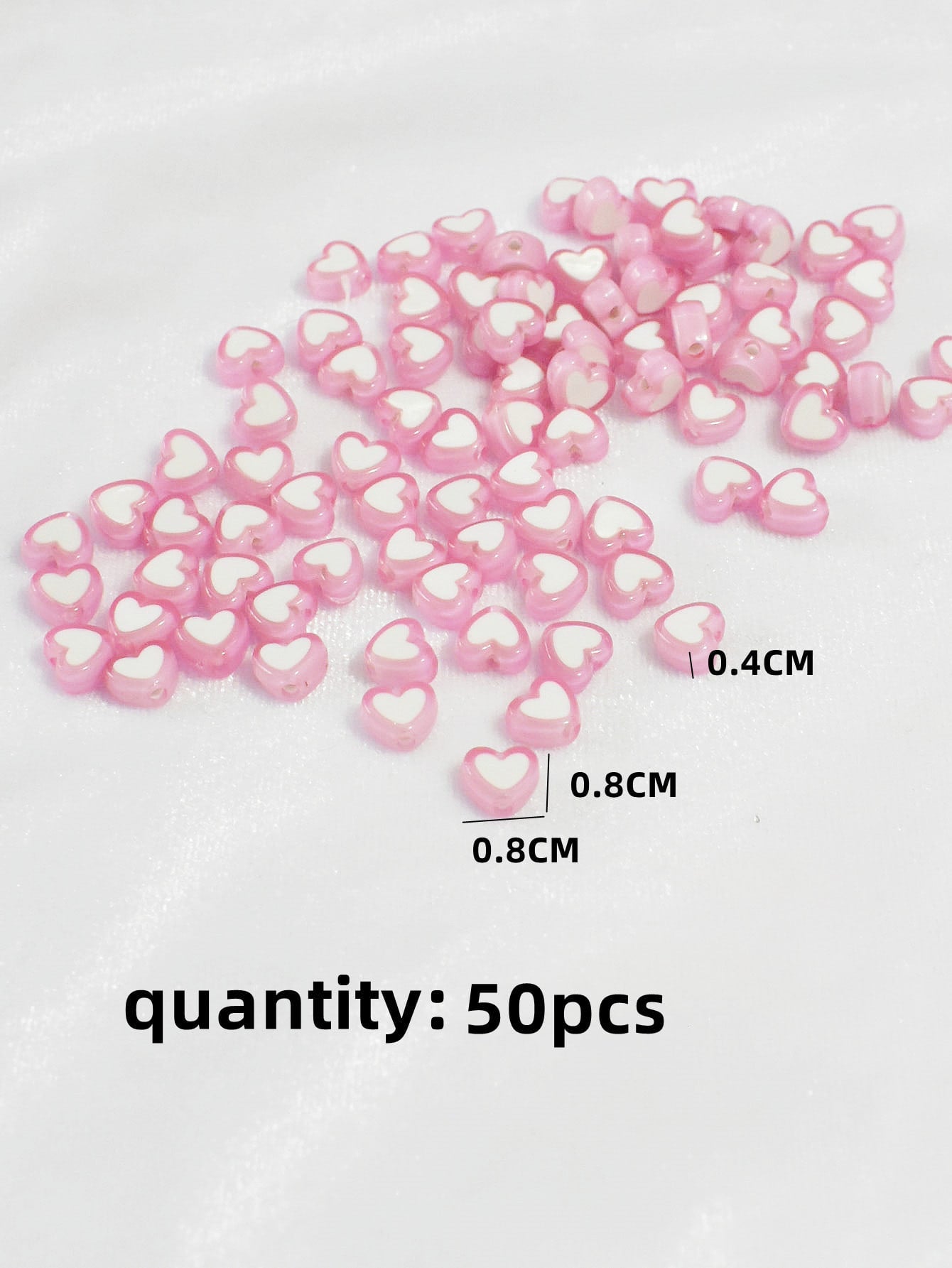 1box Heart Shaped DIY Bead 1box Elastic String