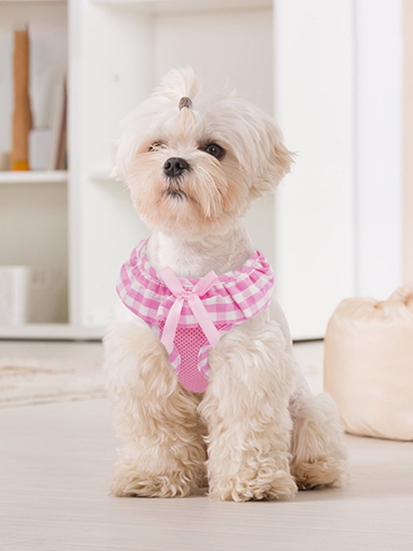 1pc Plaid Print Pet Harness