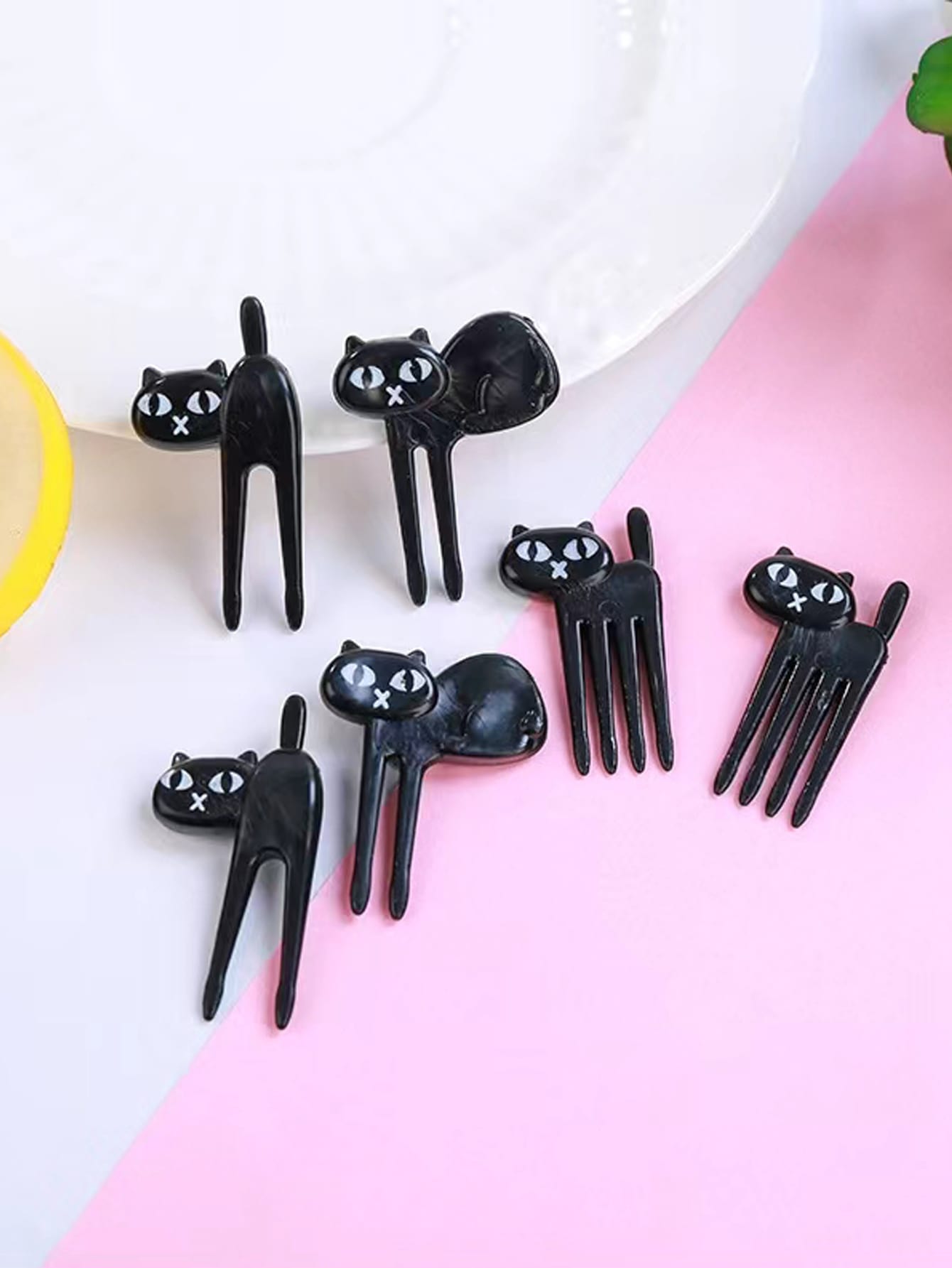 6pcs Cat Design Fork