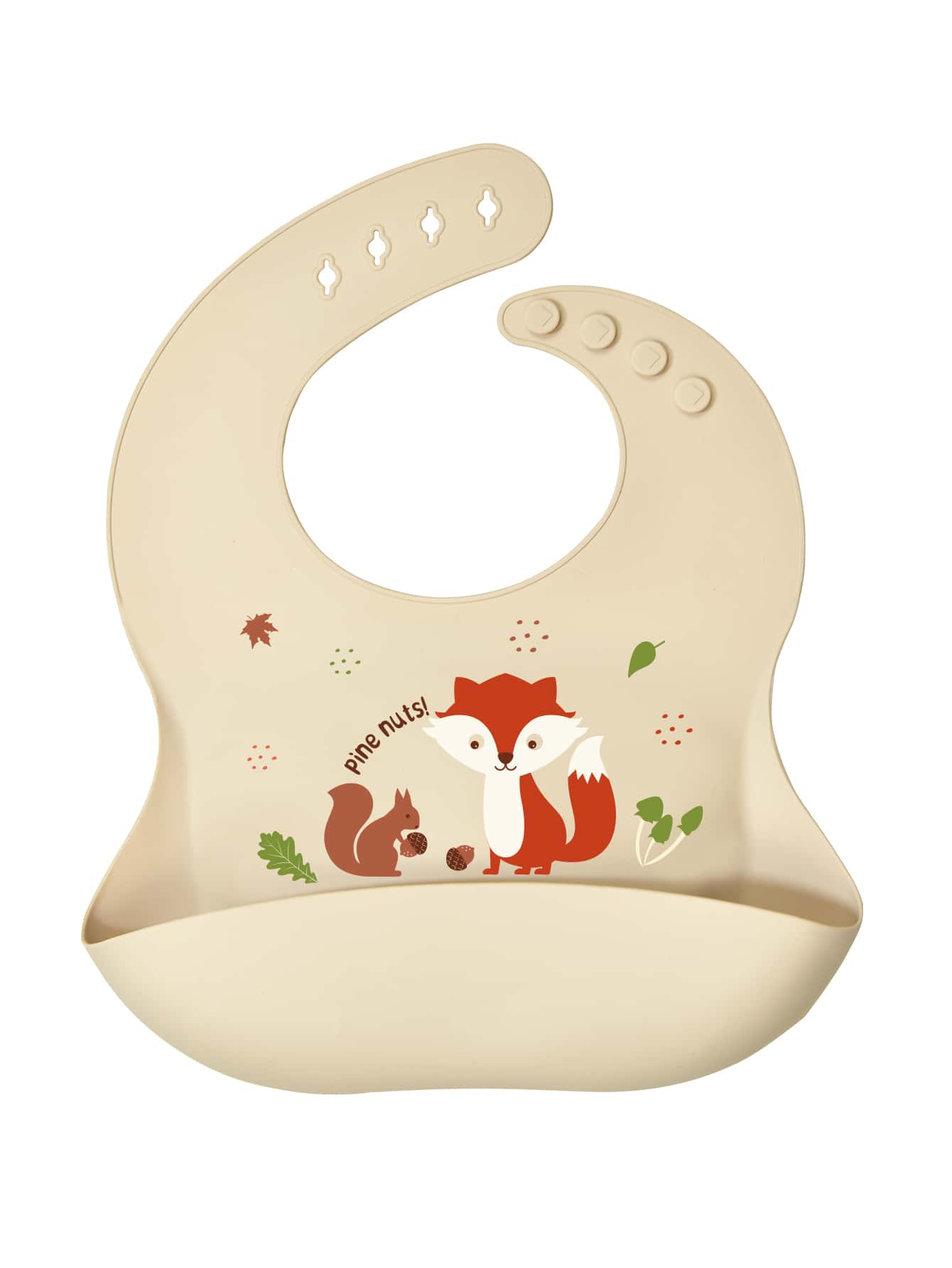 1pc Baby Squirrel Pattern Bib