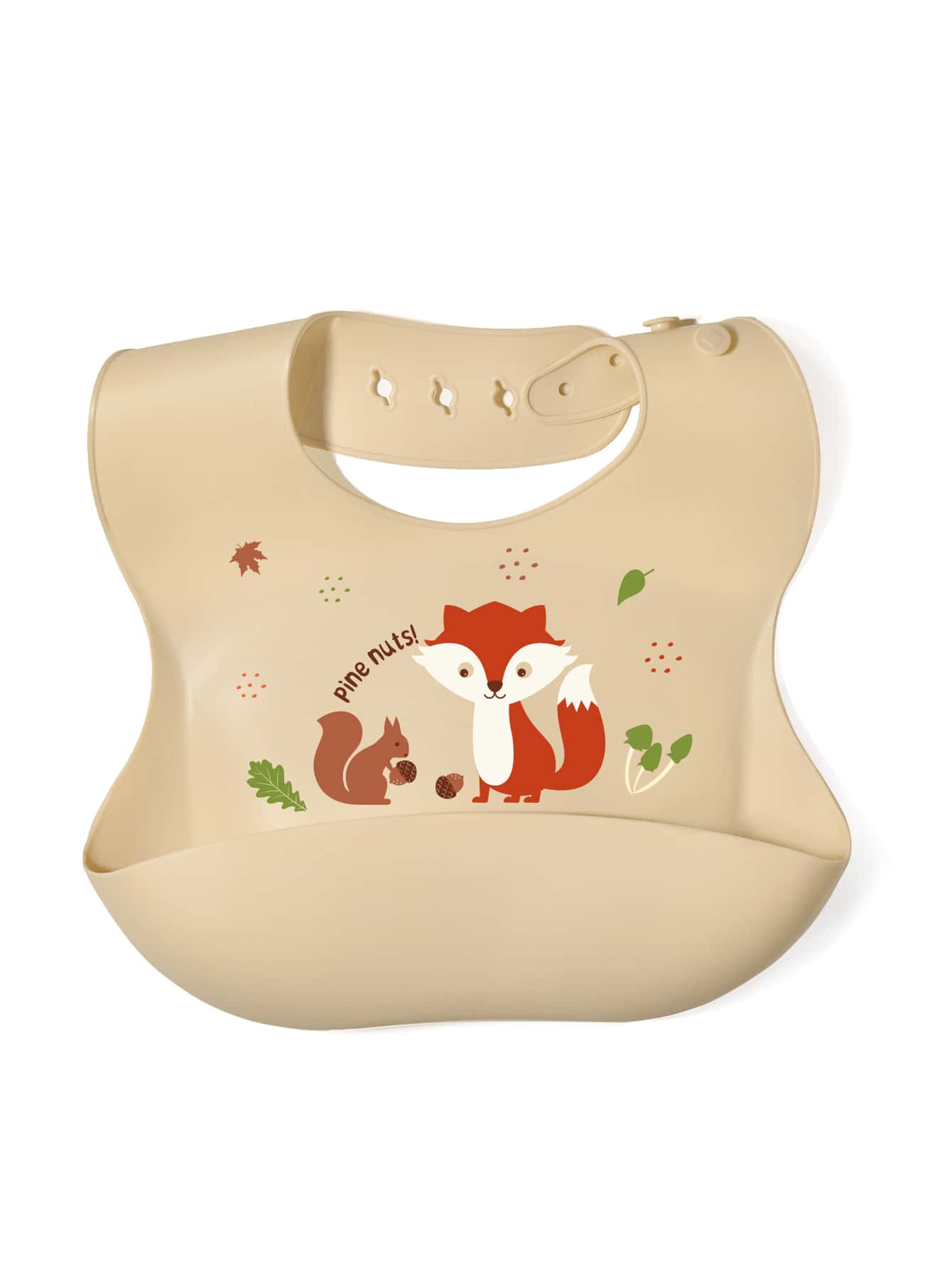 1pc Baby Squirrel Pattern Bib