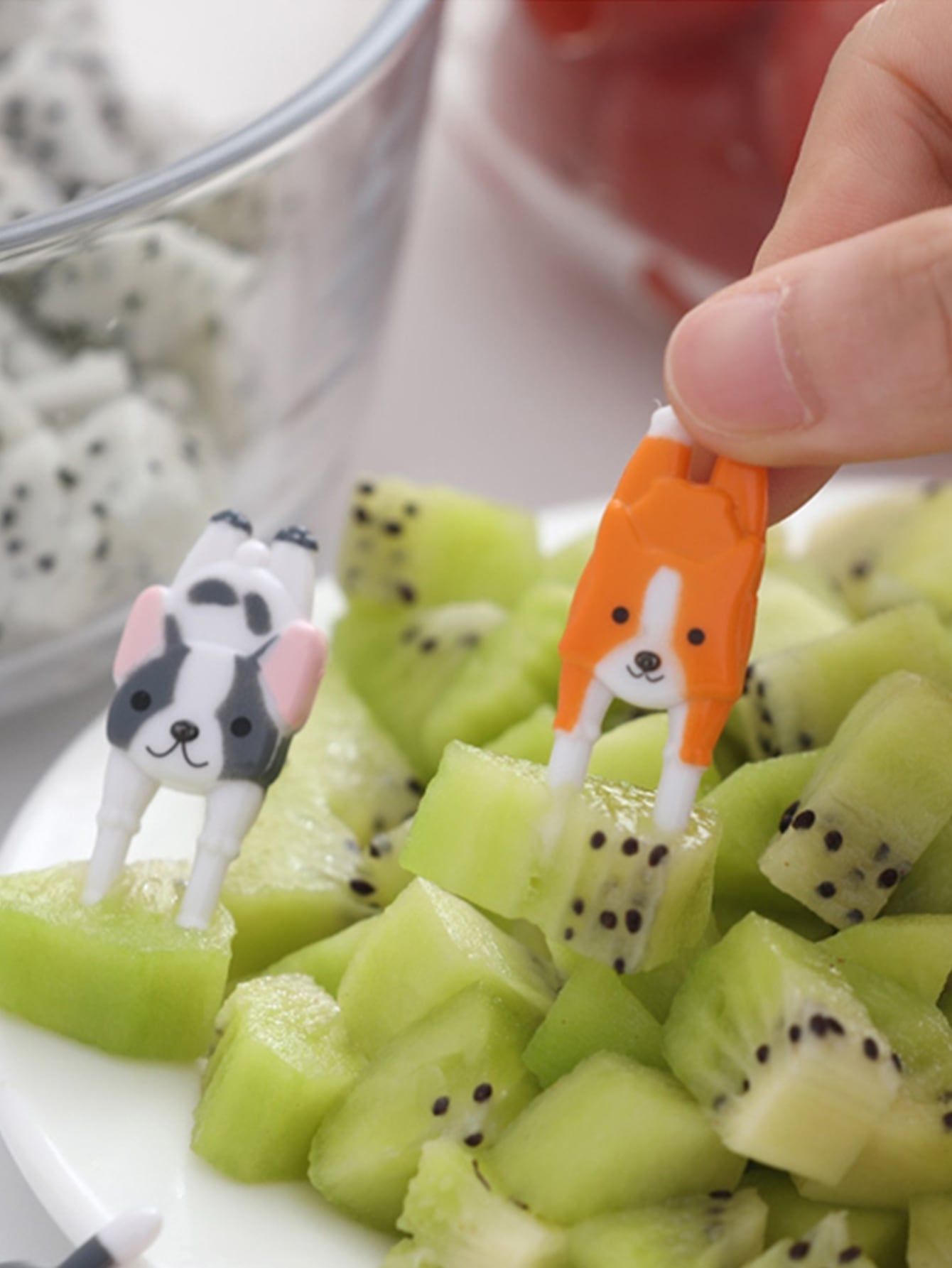 7pcs Cartoon Animal Random Mini Fruit Fork