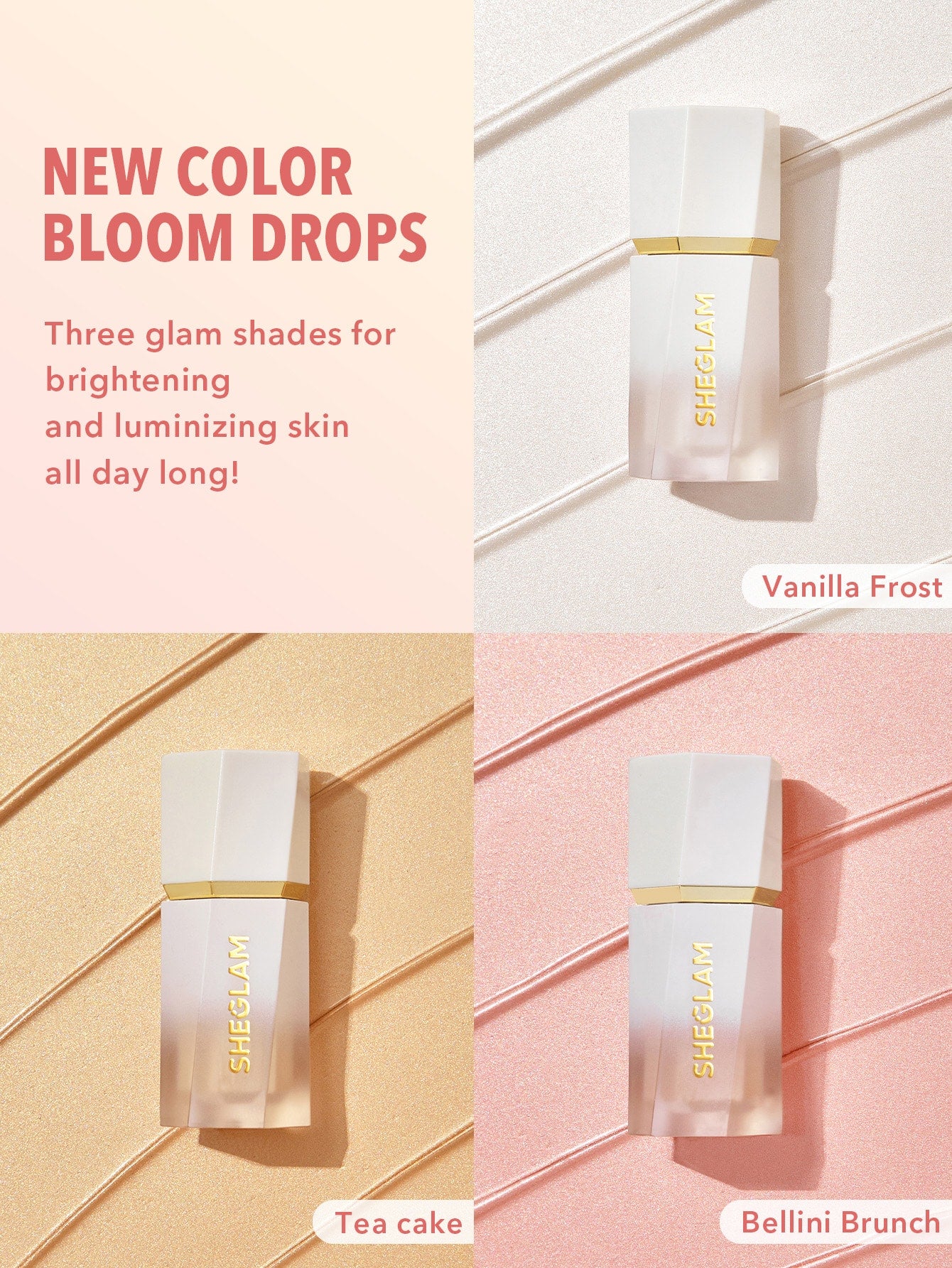 SHEGLAM Glow Bloom Liquid Highlighter Bellini Brunch