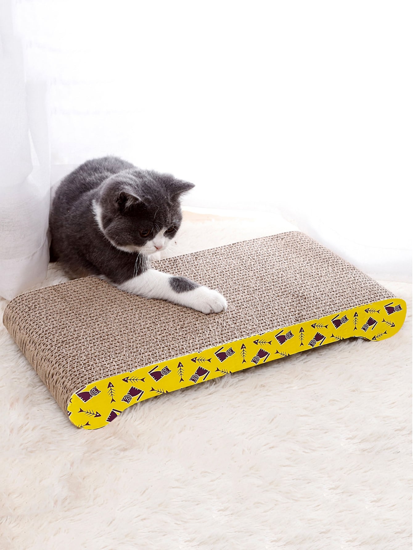1pc Cat Print Cat Scratcher