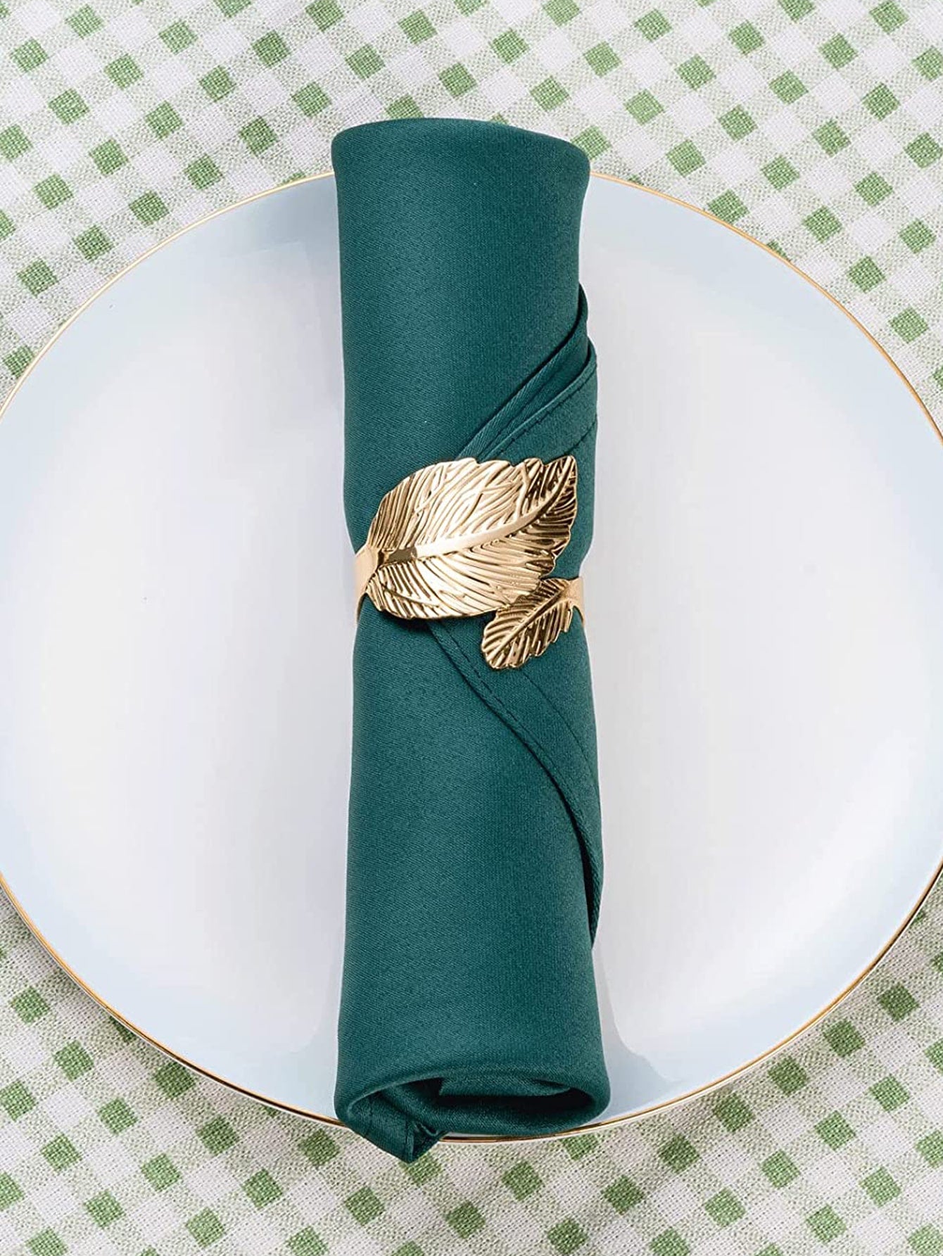 6pcs Leaf Design Napkin Ring