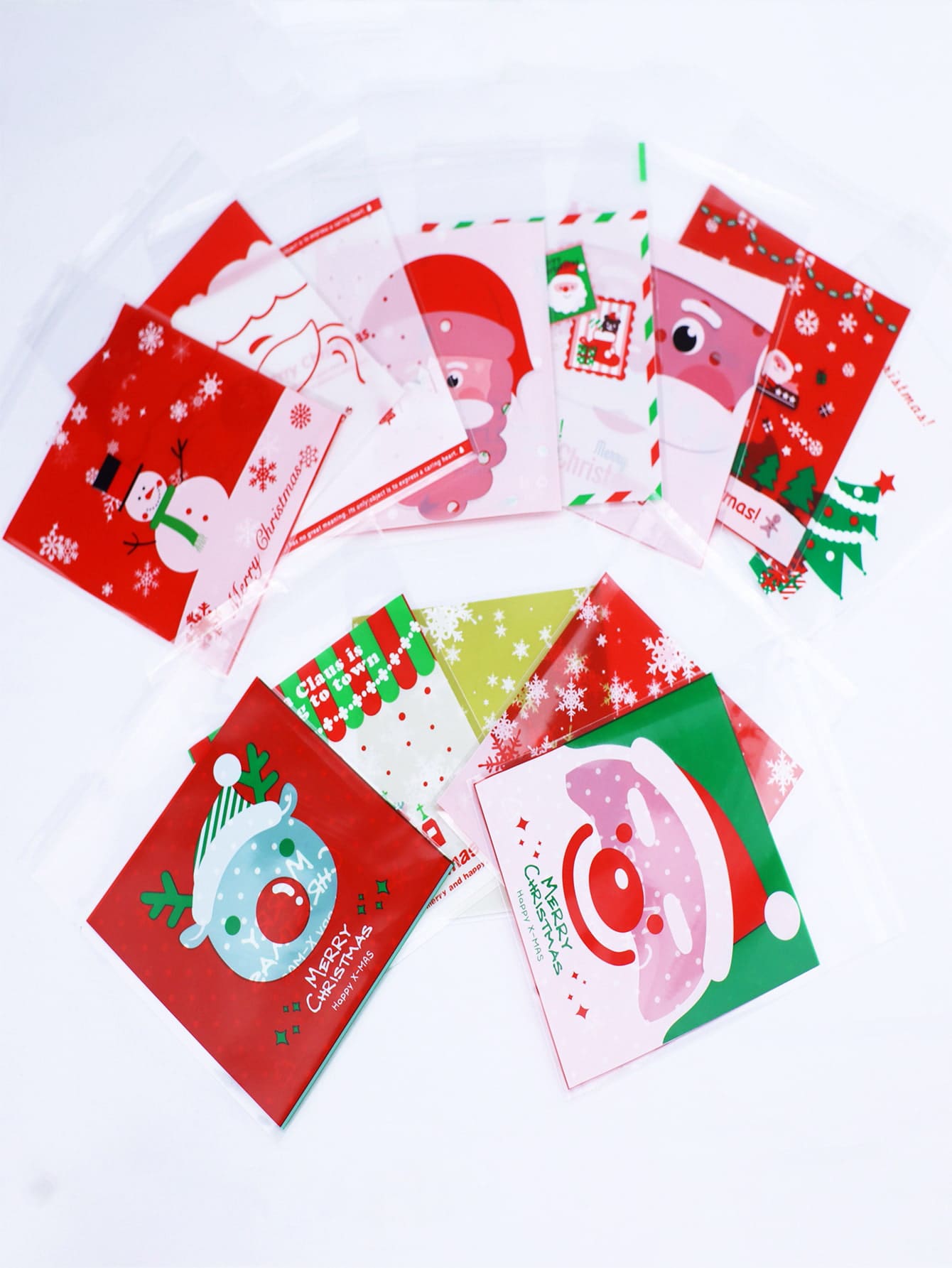 50pcs Christmas Pattern Random Candy Packaging Bag
