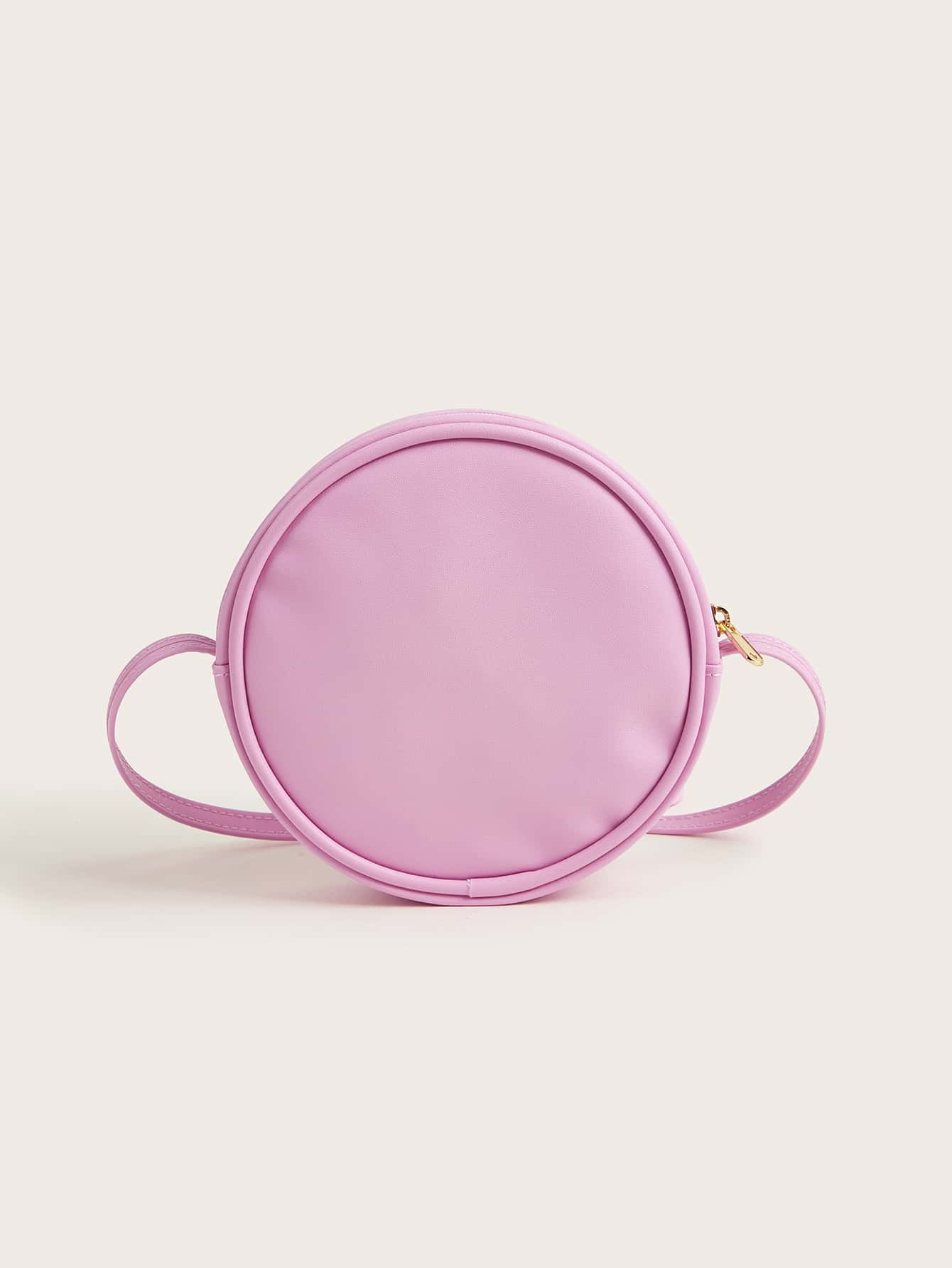 Girls Quilted Bow Decor Circle Bag