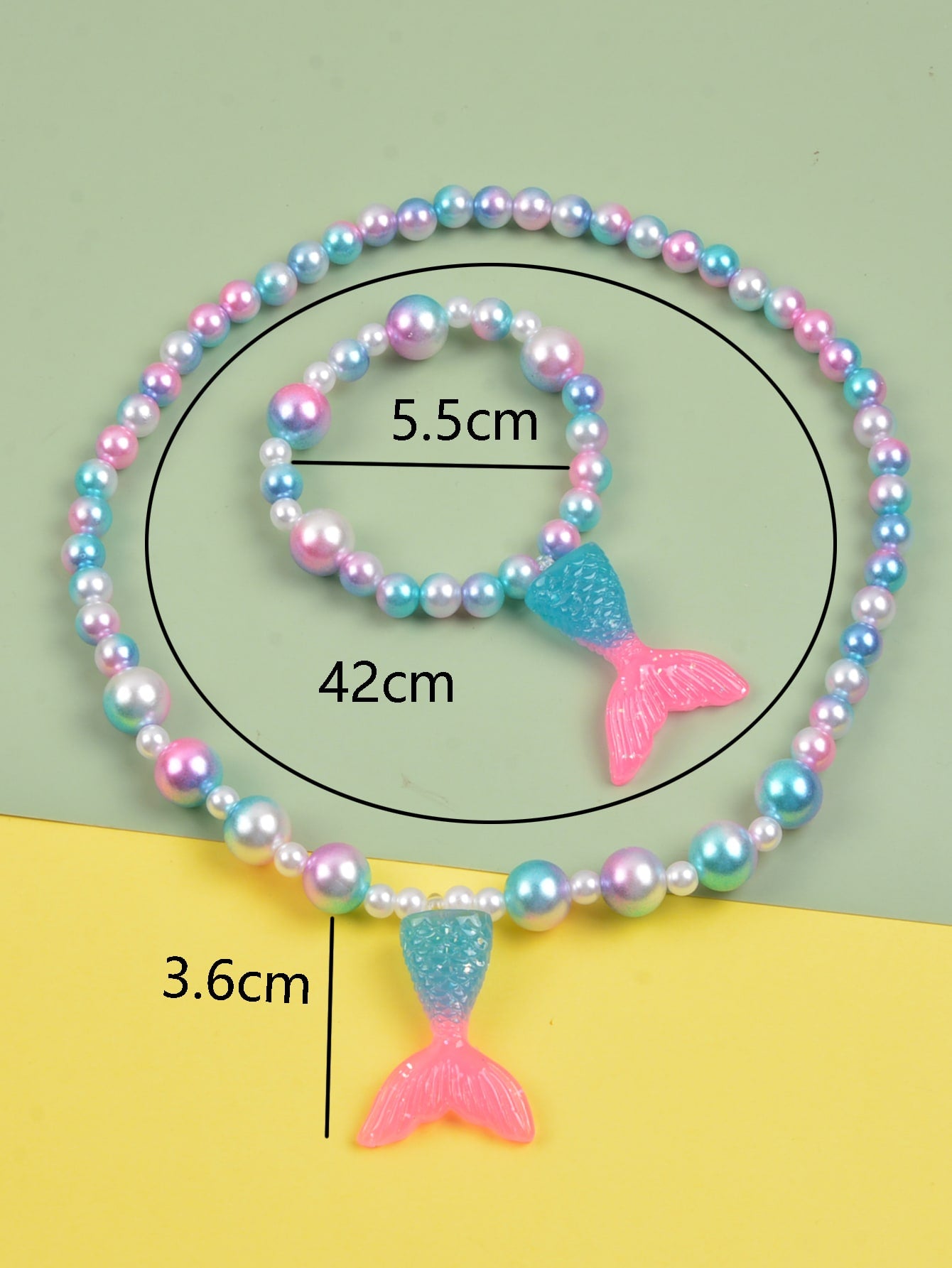 Girls Beaded Necklace Bracelet