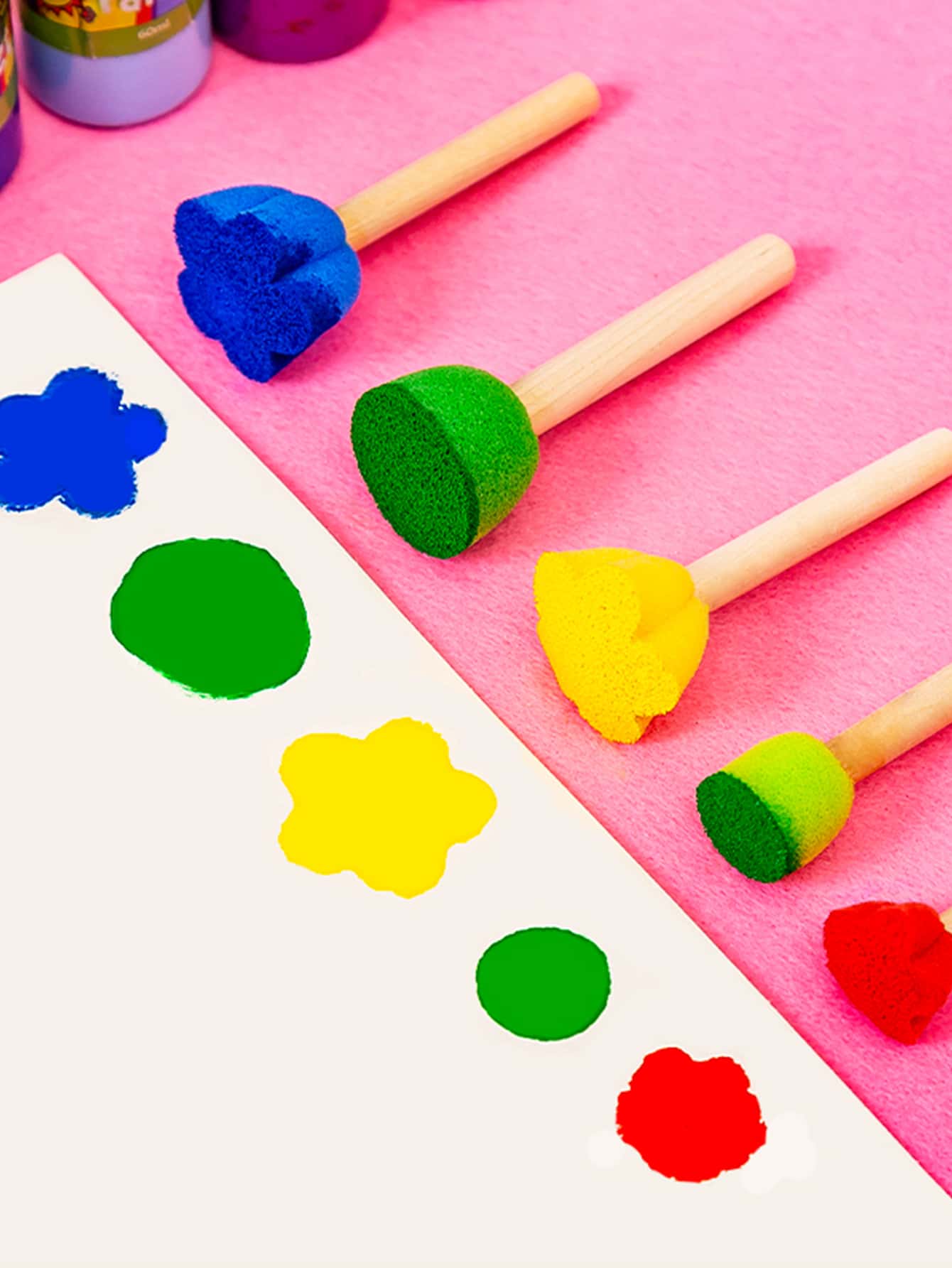 5pcs Mixed Pattern Painting Sponge