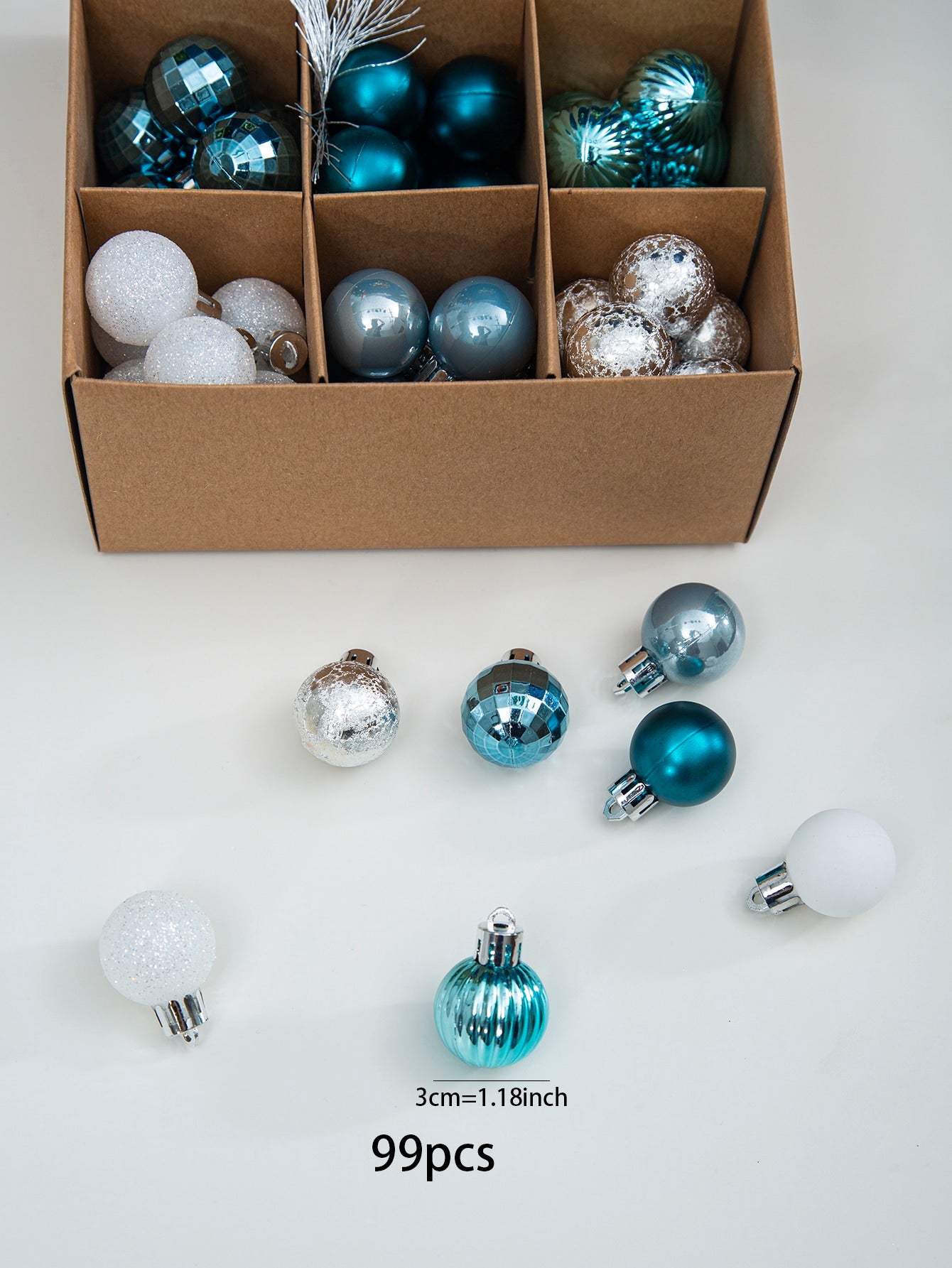 99pcs Christmas Tree Metallic Hanging Decorative Ball