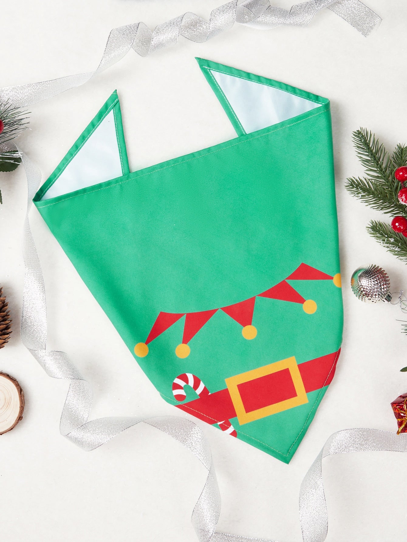PETSIN Christmas 1pc Santa Claus Print Pet Bandana