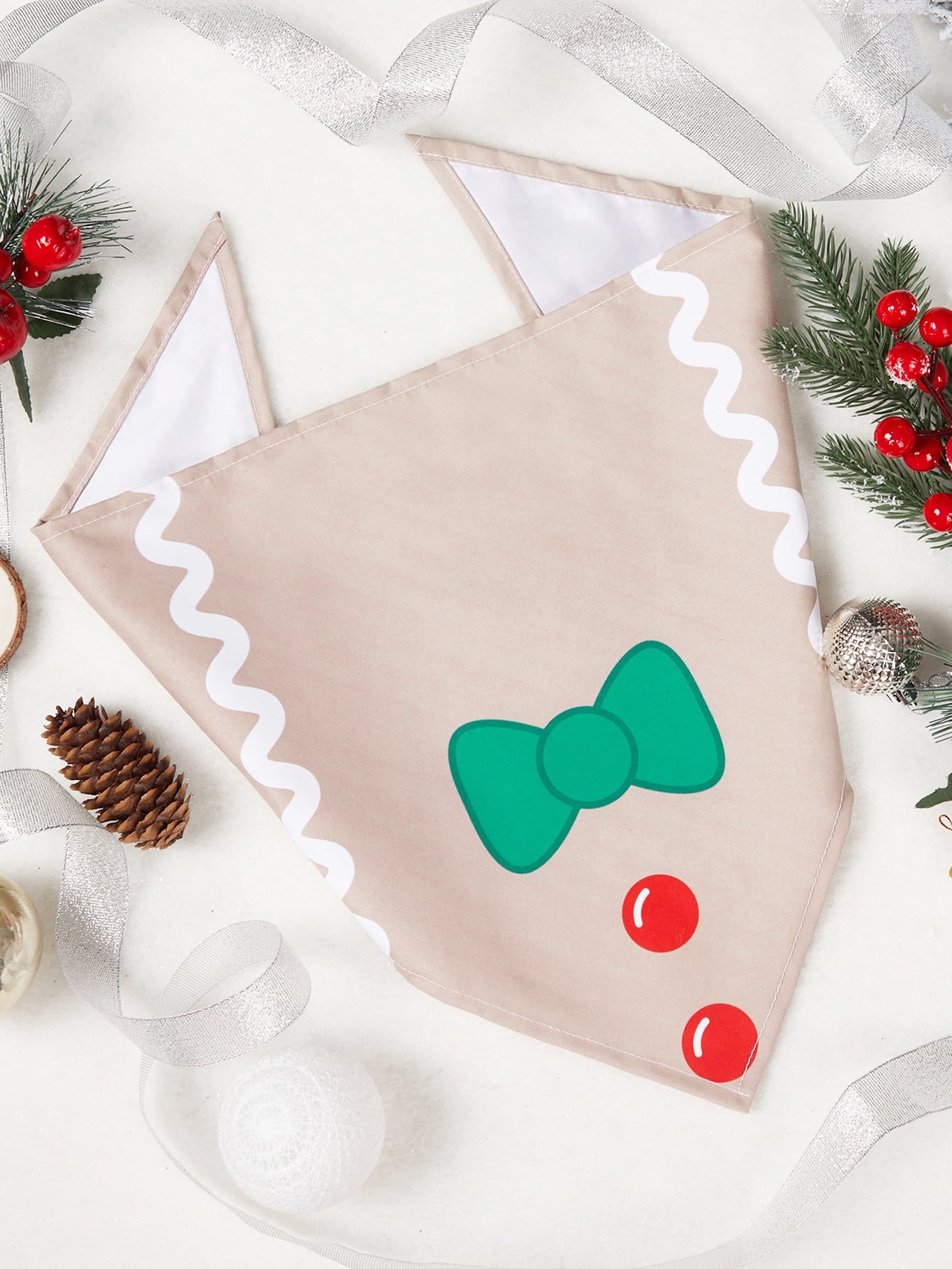 PETSIN Christmas 1pc Santa Claus Print Pet Bandana