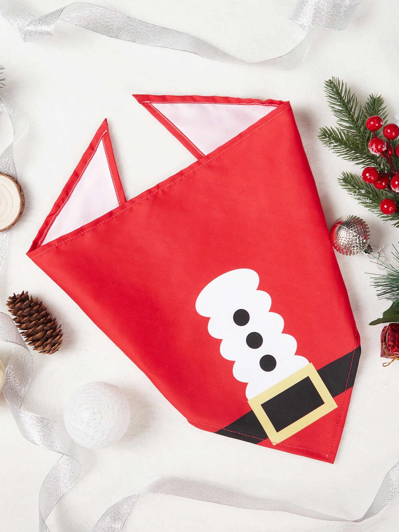 PETSIN Christmas 1pc Santa Claus Print Pet Bandana