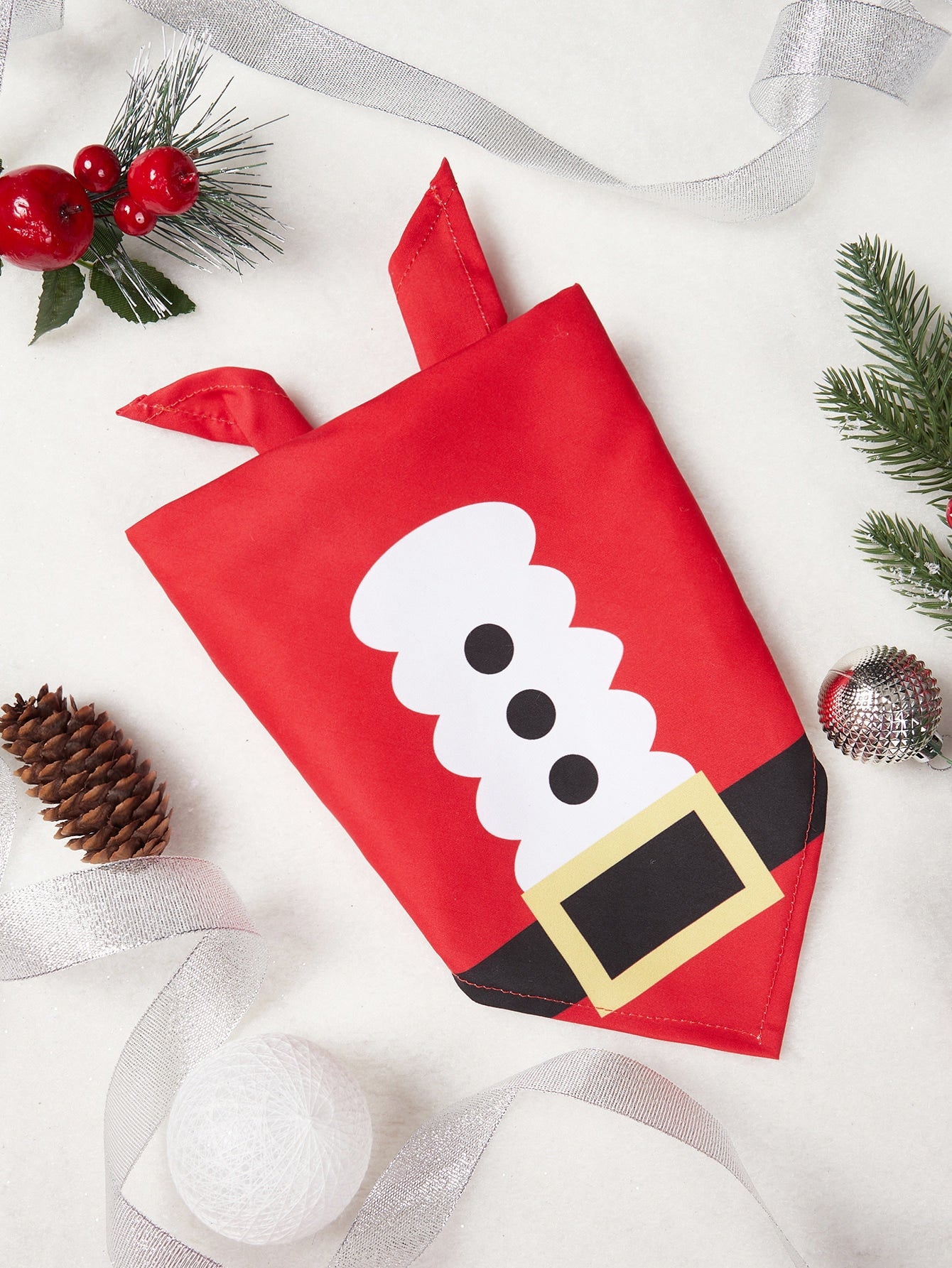 PETSIN Christmas 1pc Santa Claus Print Pet Bandana