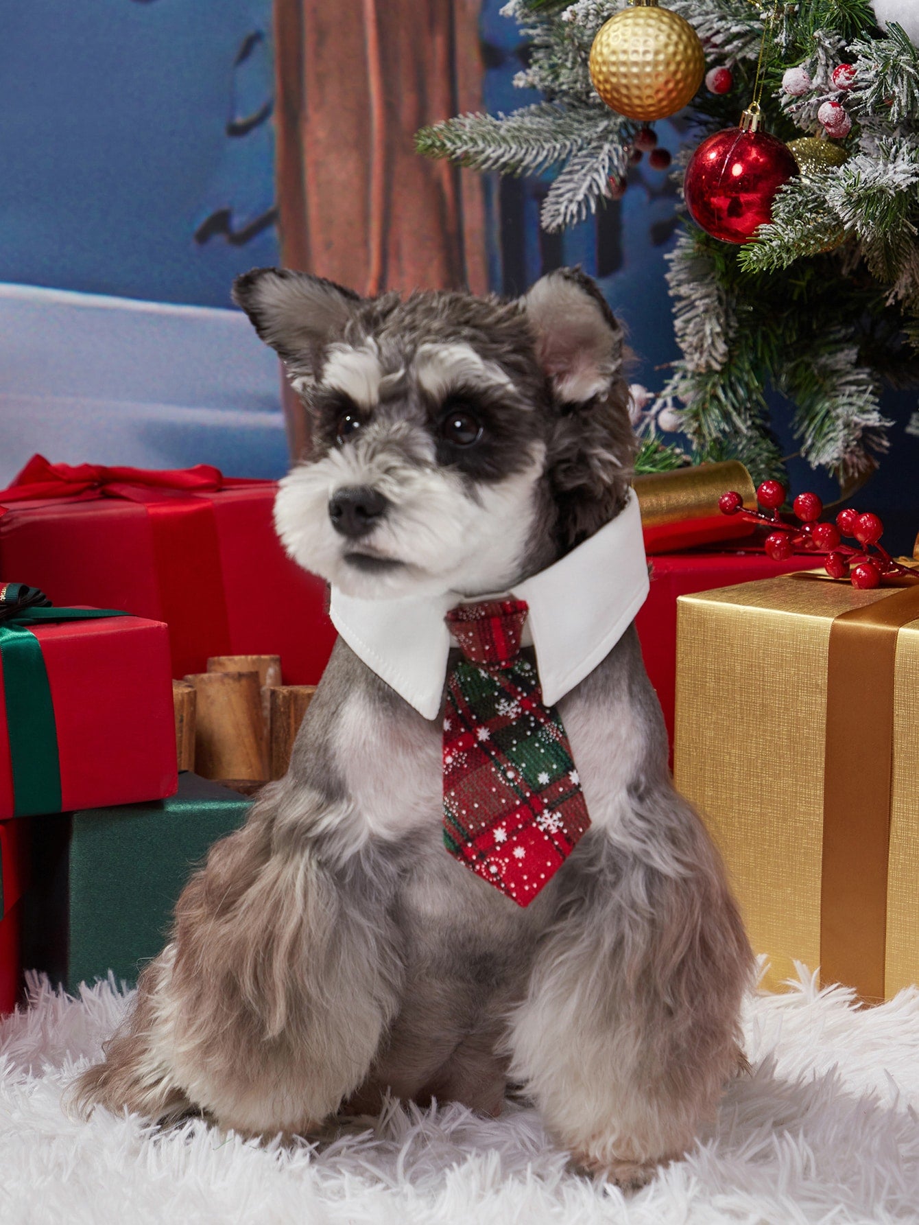 Snowflake Pattern Pet Tie