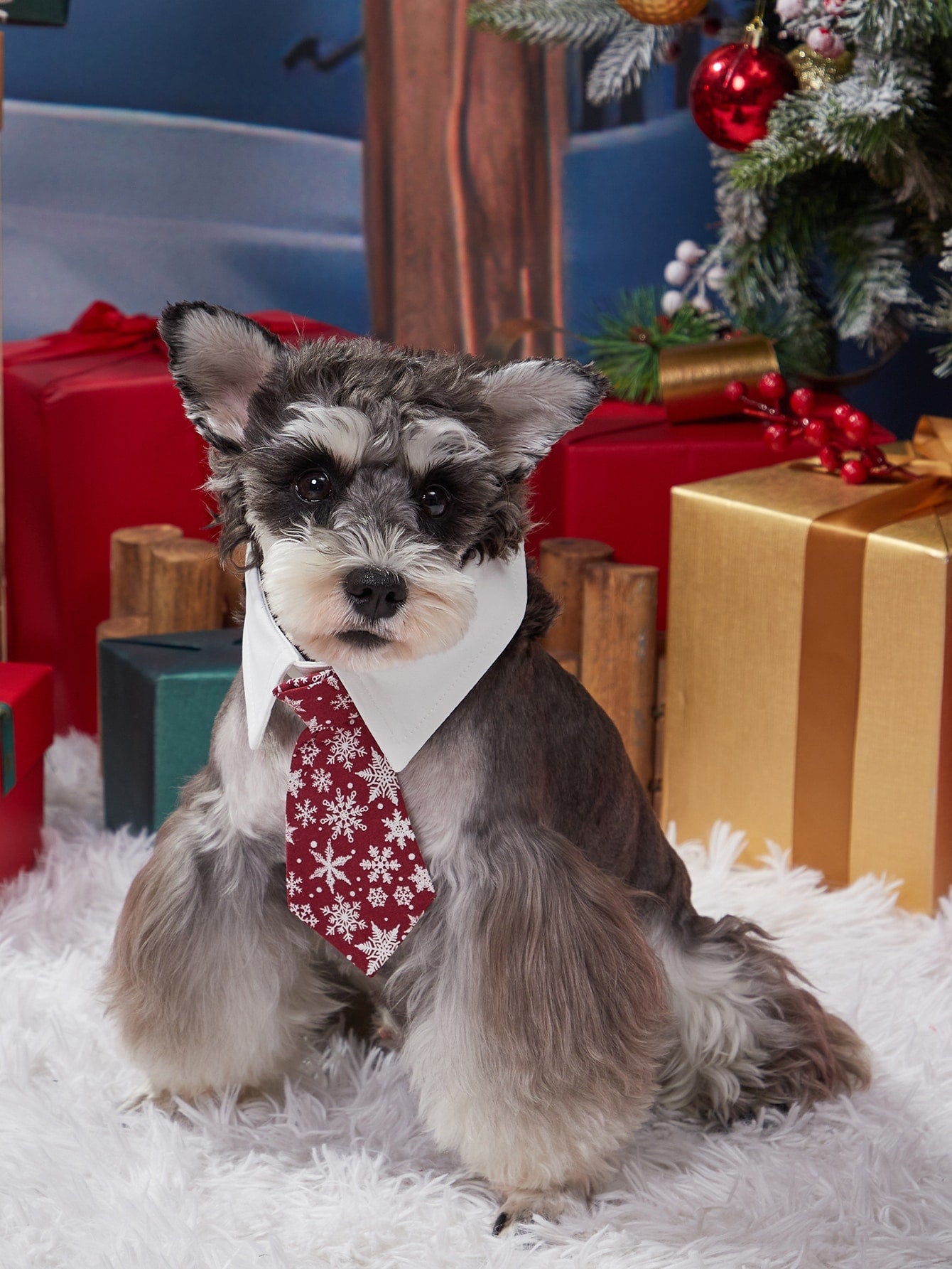 Snowflake Pattern Pet Tie