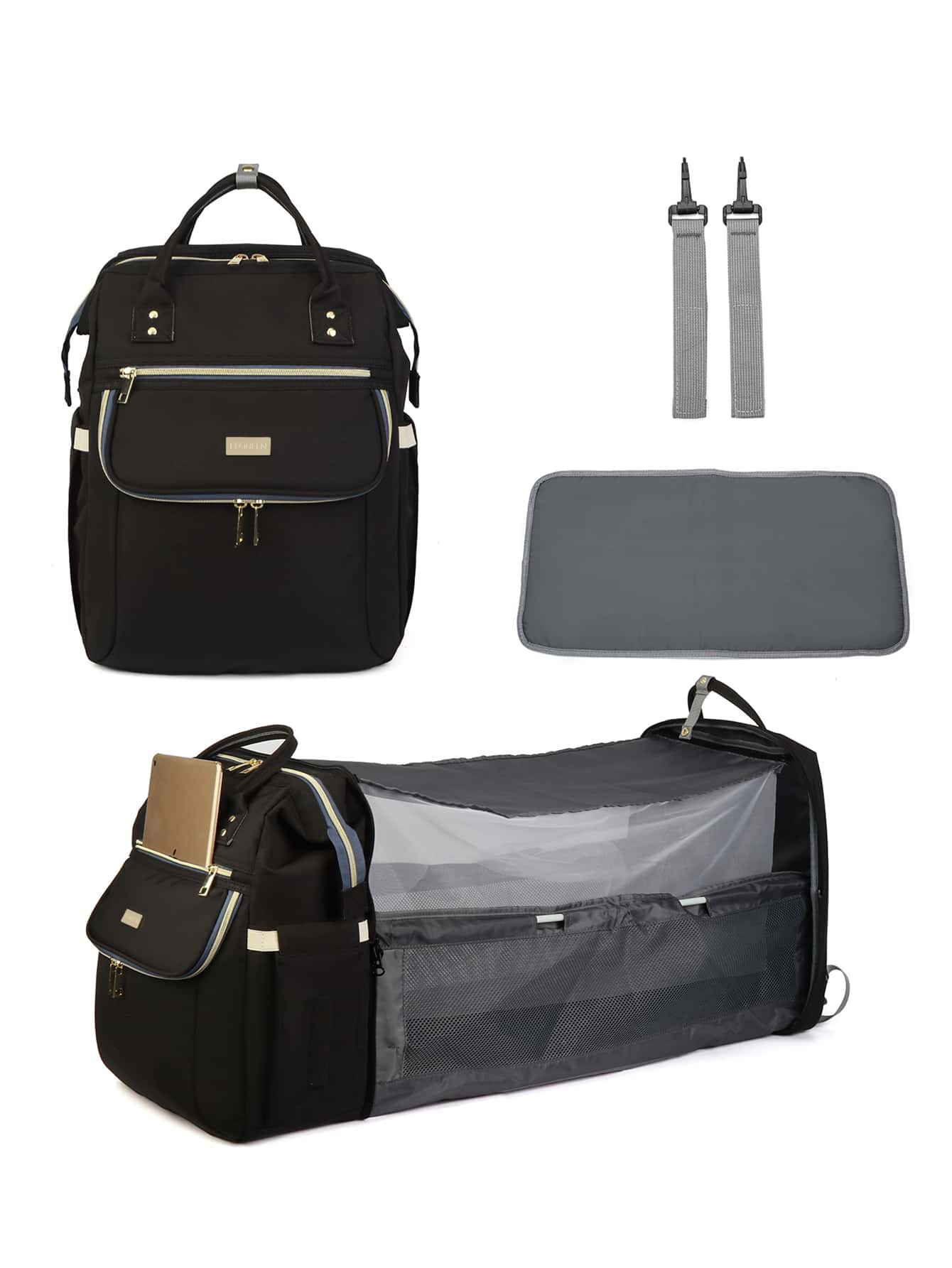 1pc Colorblock Diaper Bag