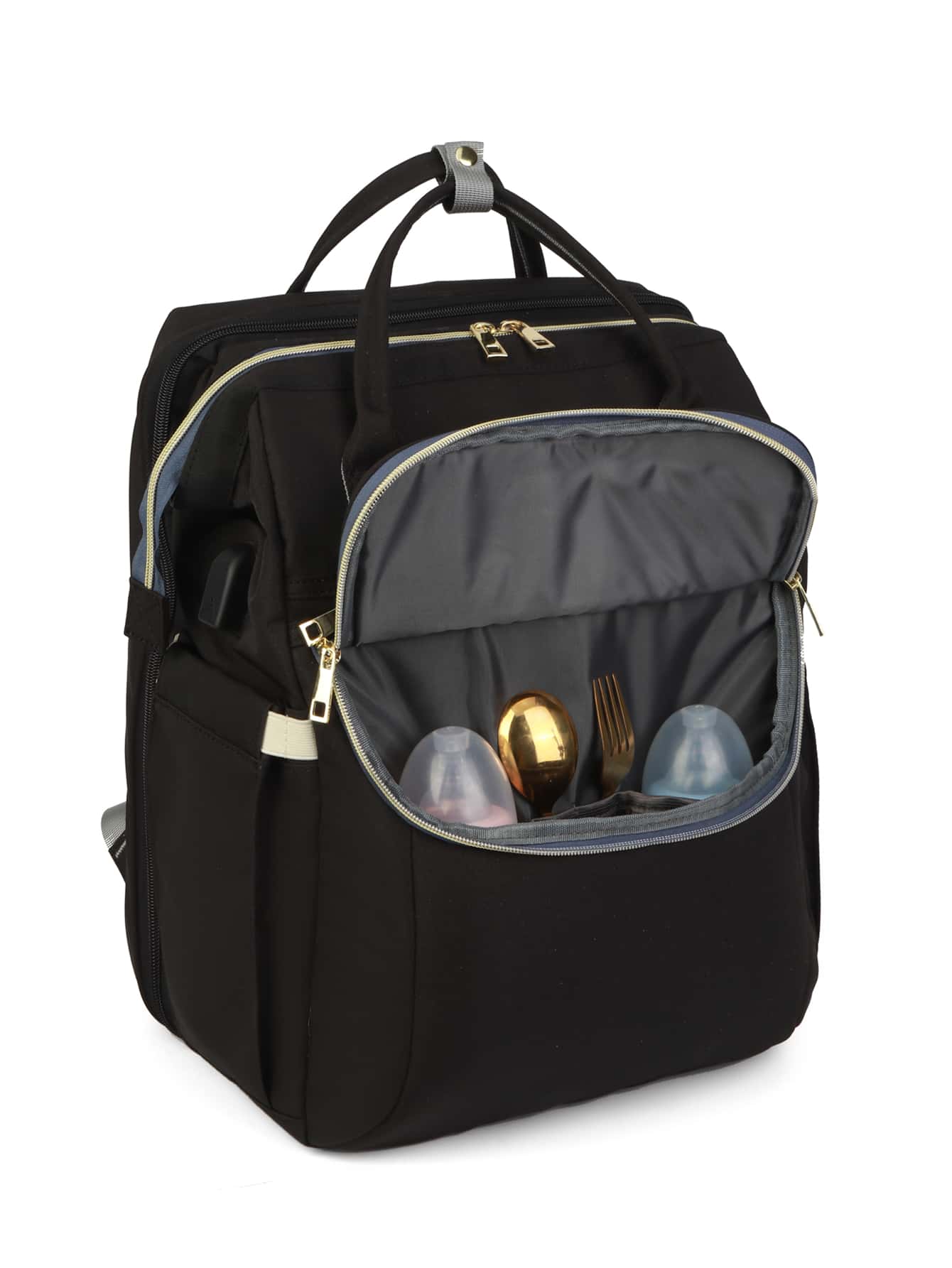 1pc Colorblock Diaper Bag