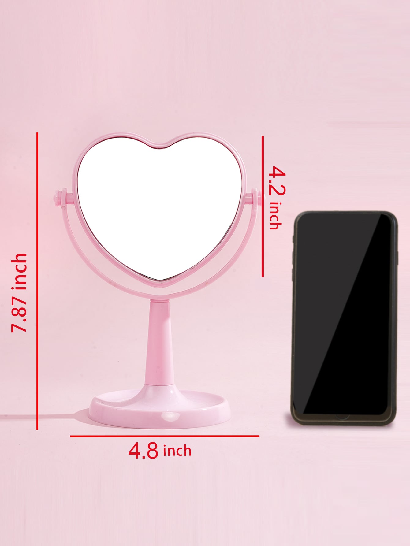 Heart Shaped Desktop Mirror